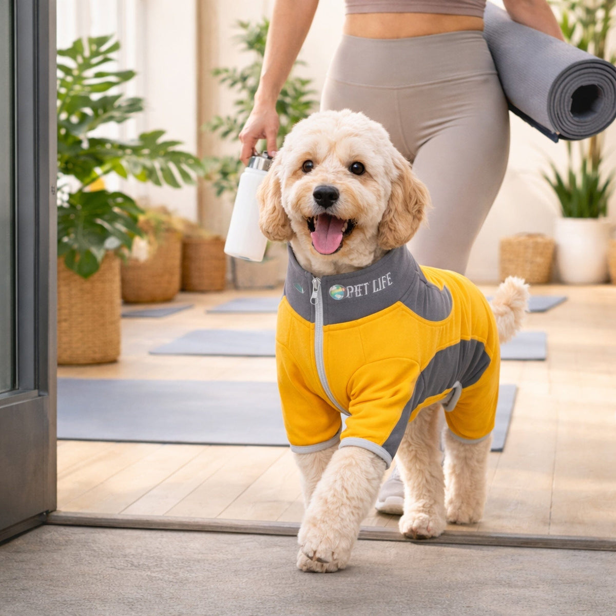 Pet Life Active Warm-Pup Stretchy and Quick-Drying Fitness Dog Yoga Warm-Up Tracksuit | HT Animal Supply
