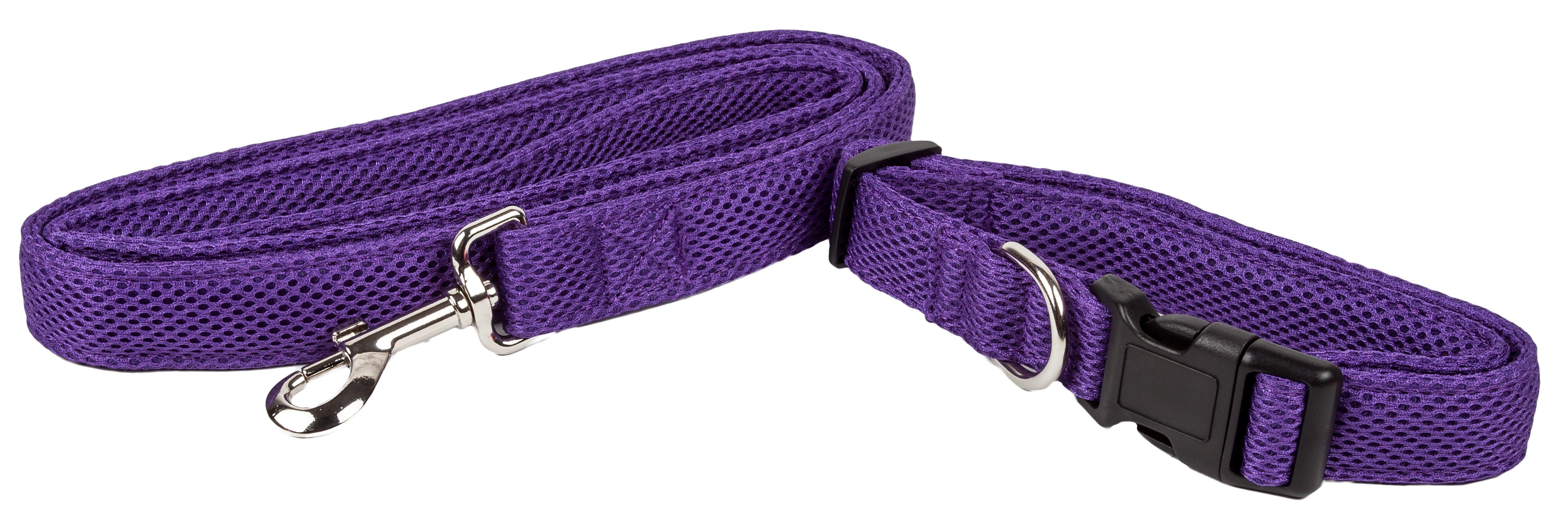 Pet Life ® Aero Mesh 2-In-1 Breathable and Adjustable Dual-Sided Mesh Dog Leash and Collar