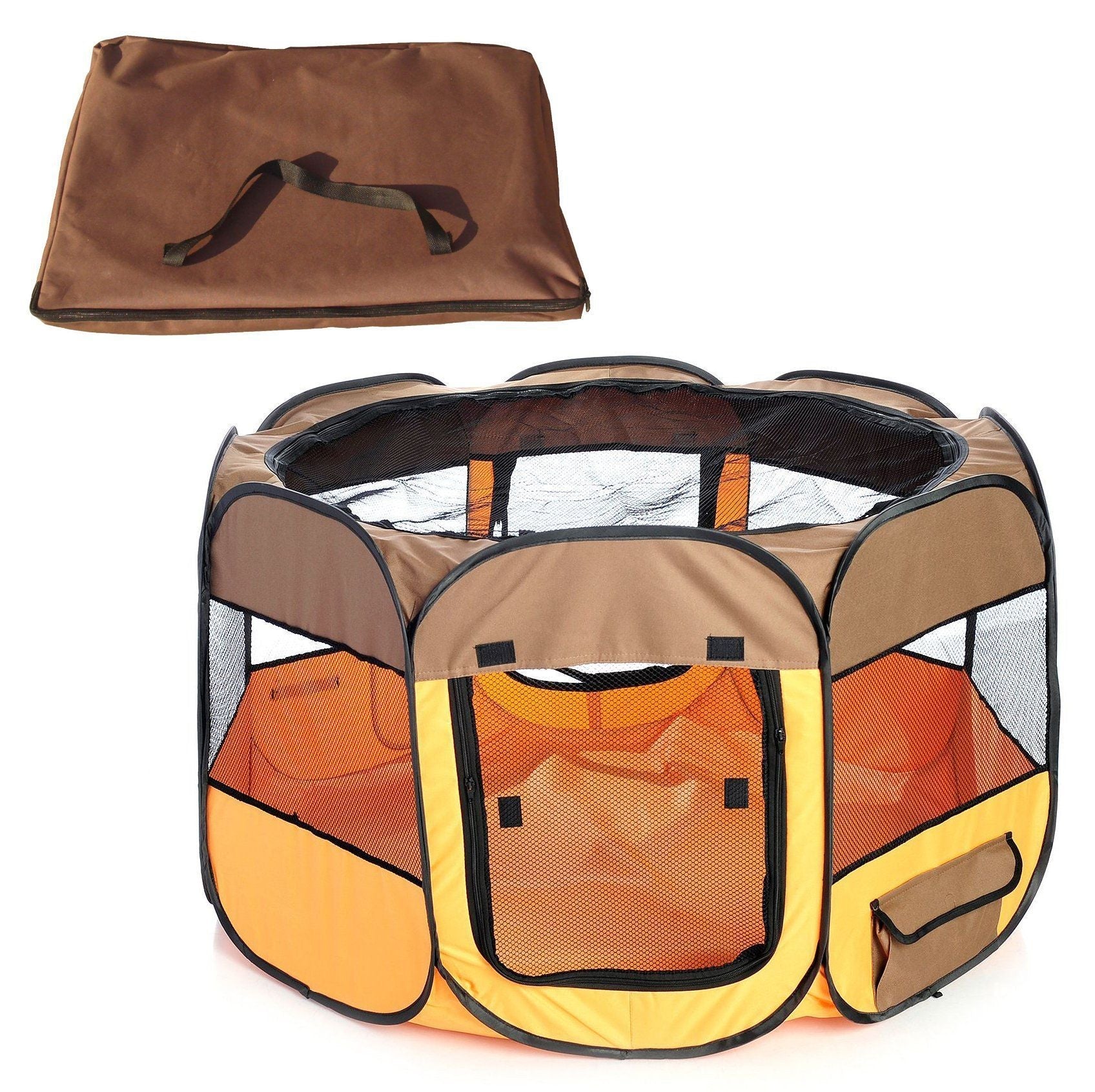 Pet Life All-Terrain Lightweight Easy Folding Wire-Framed Collapsible Travel Pet Dog Playpen crate