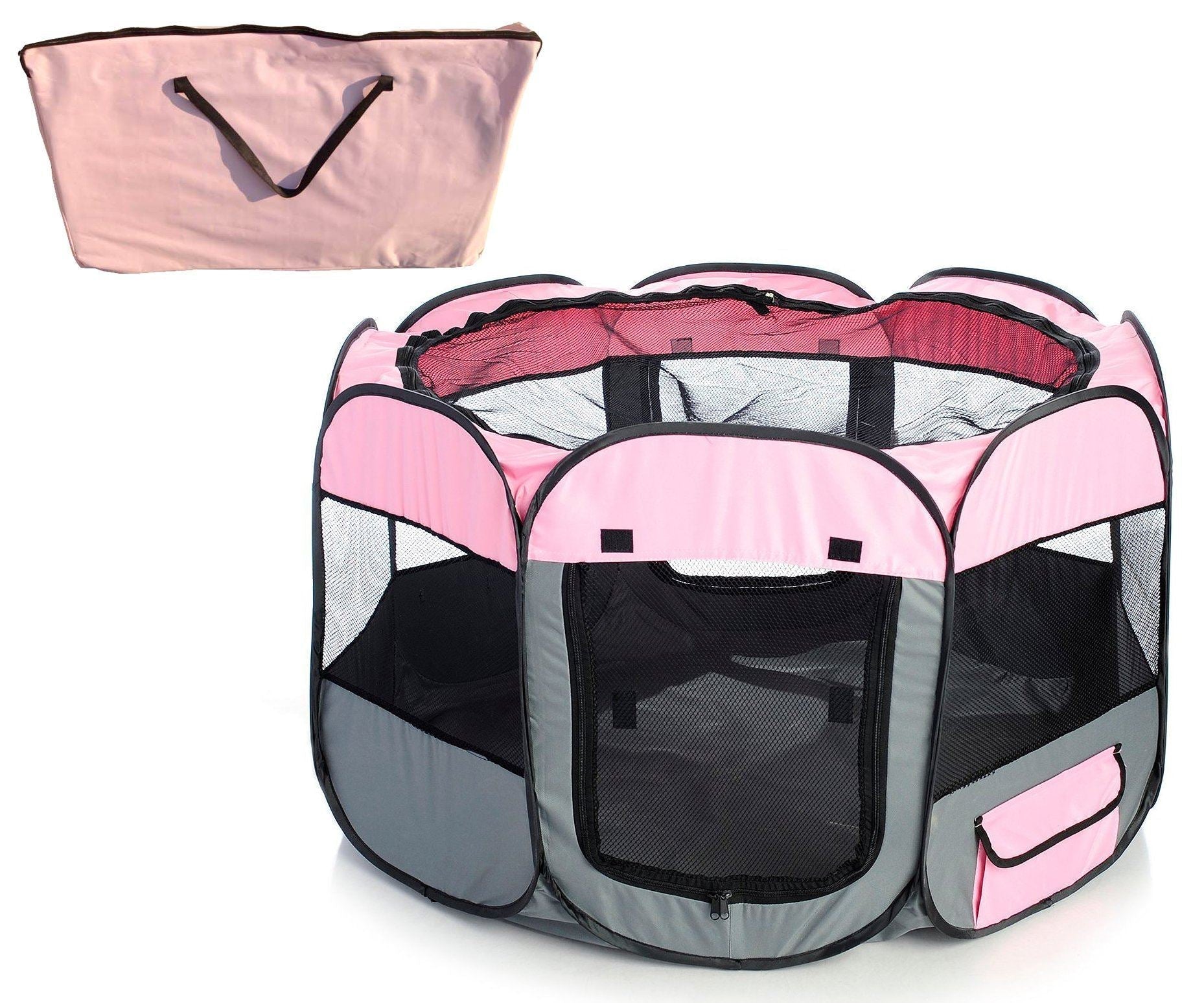 Pet Life All-Terrain Lightweight Easy Folding Wire-Framed Collapsible Travel Pet Dog Playpen crate