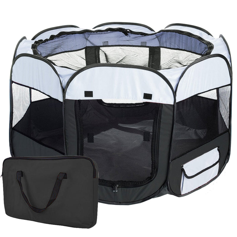 Pet Life All-Terrain Lightweight Easy Folding Wire-Framed Collapsible Travel Pet Dog Playpen crate | HT Animal Supply