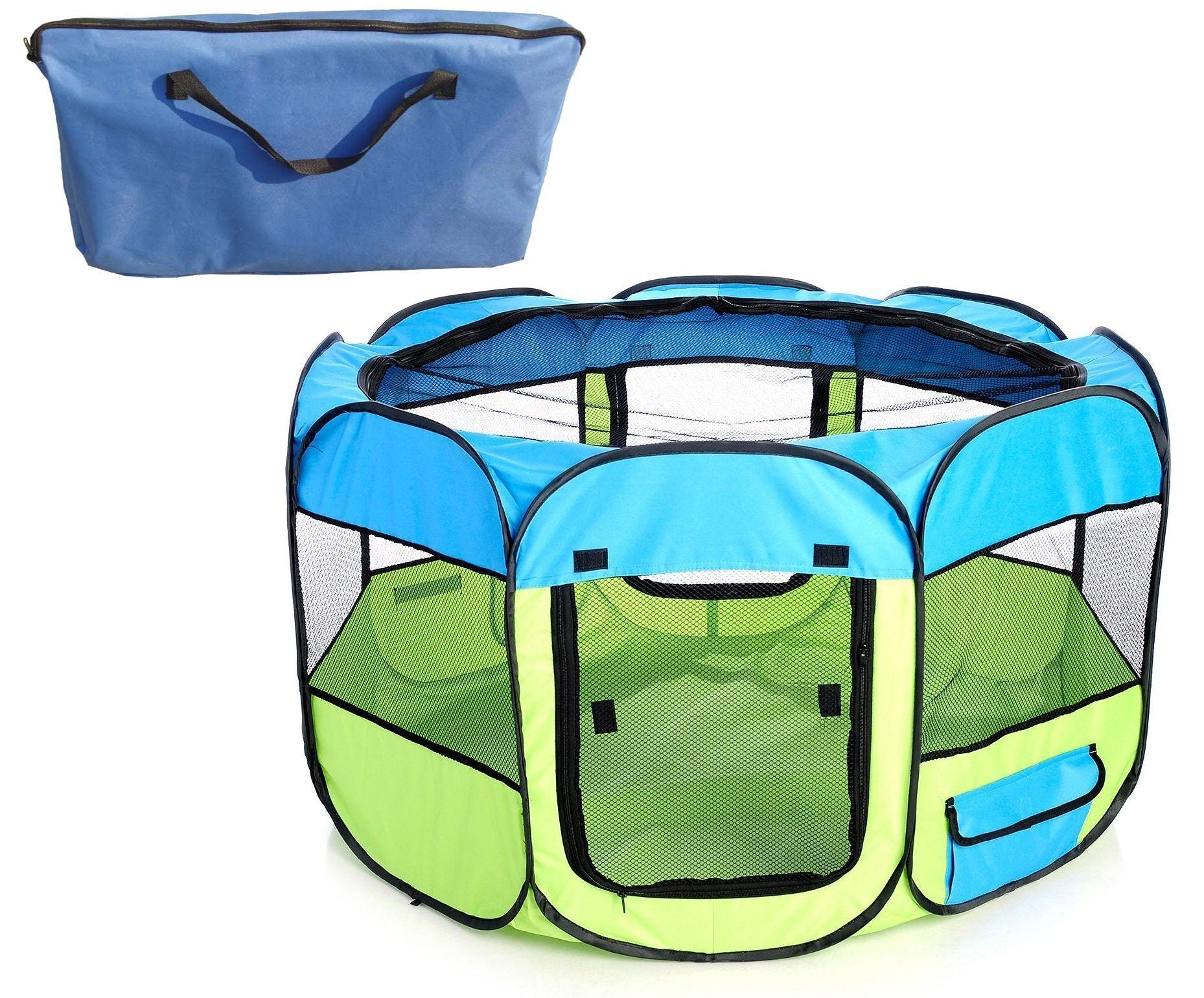 Pet Life ® All-Terrain Lightweight Easy Folding Wire-Framed Collapsible Travel Pet Dog Playpen crate