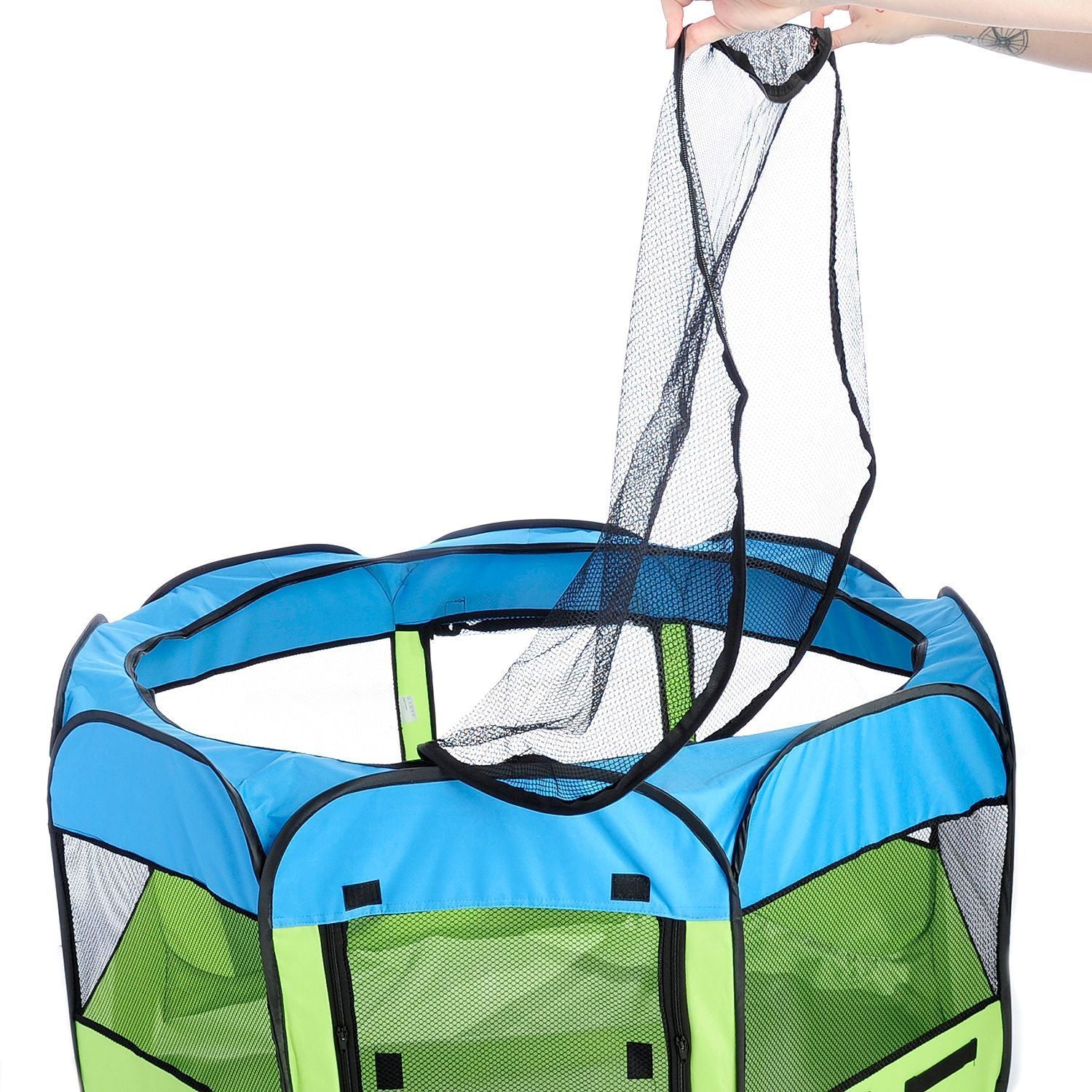 Pet Life ® All-Terrain Lightweight Easy Folding Wire-Framed Collapsible Travel Pet Dog Playpen crate