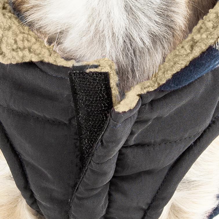 Pet Life Allegiance Classical Insulated Plaid Fashion Dog Jacket
