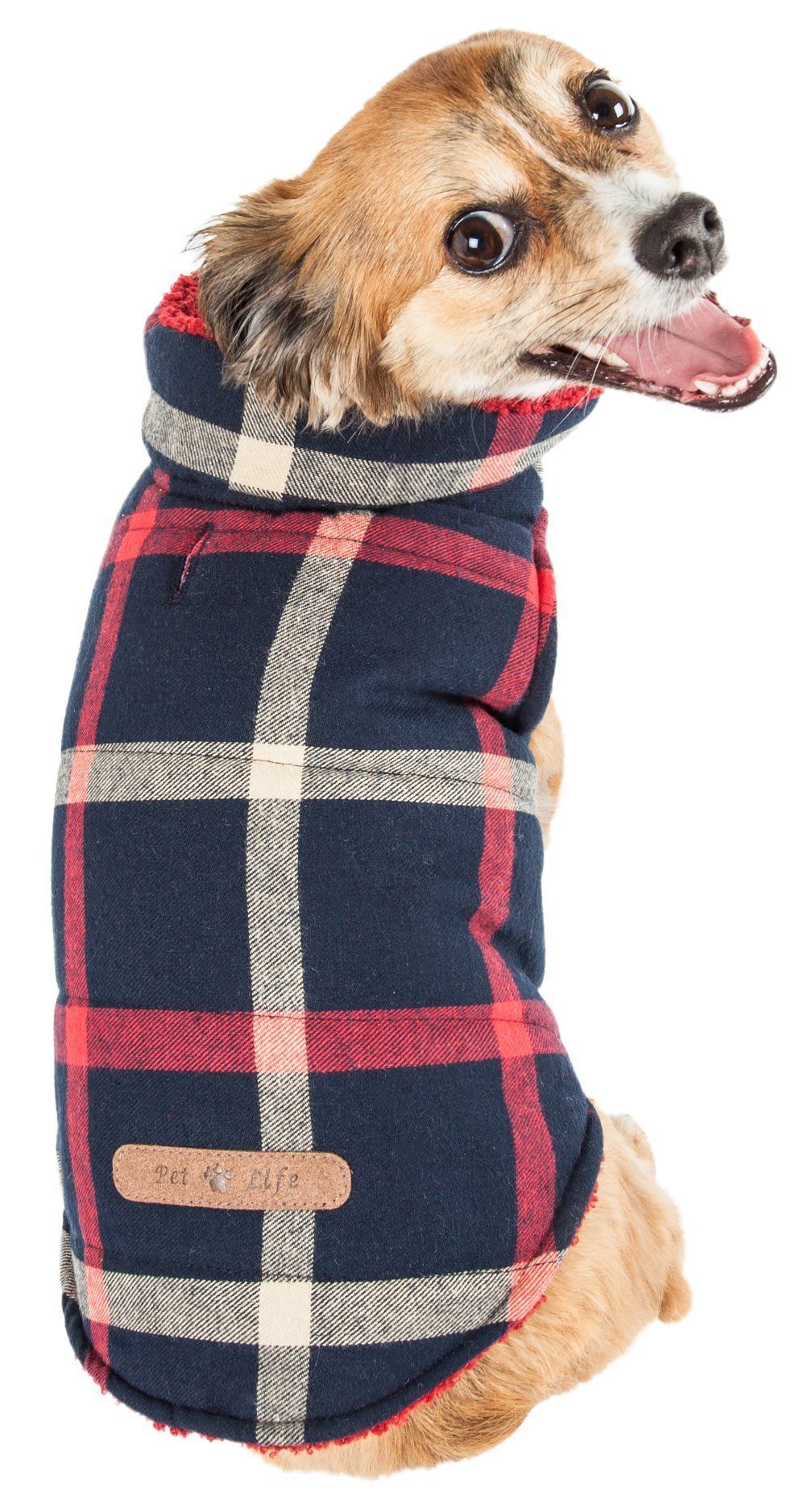 Pet Life Allegiance Classical Insulated Plaid Fashion Dog Jacket