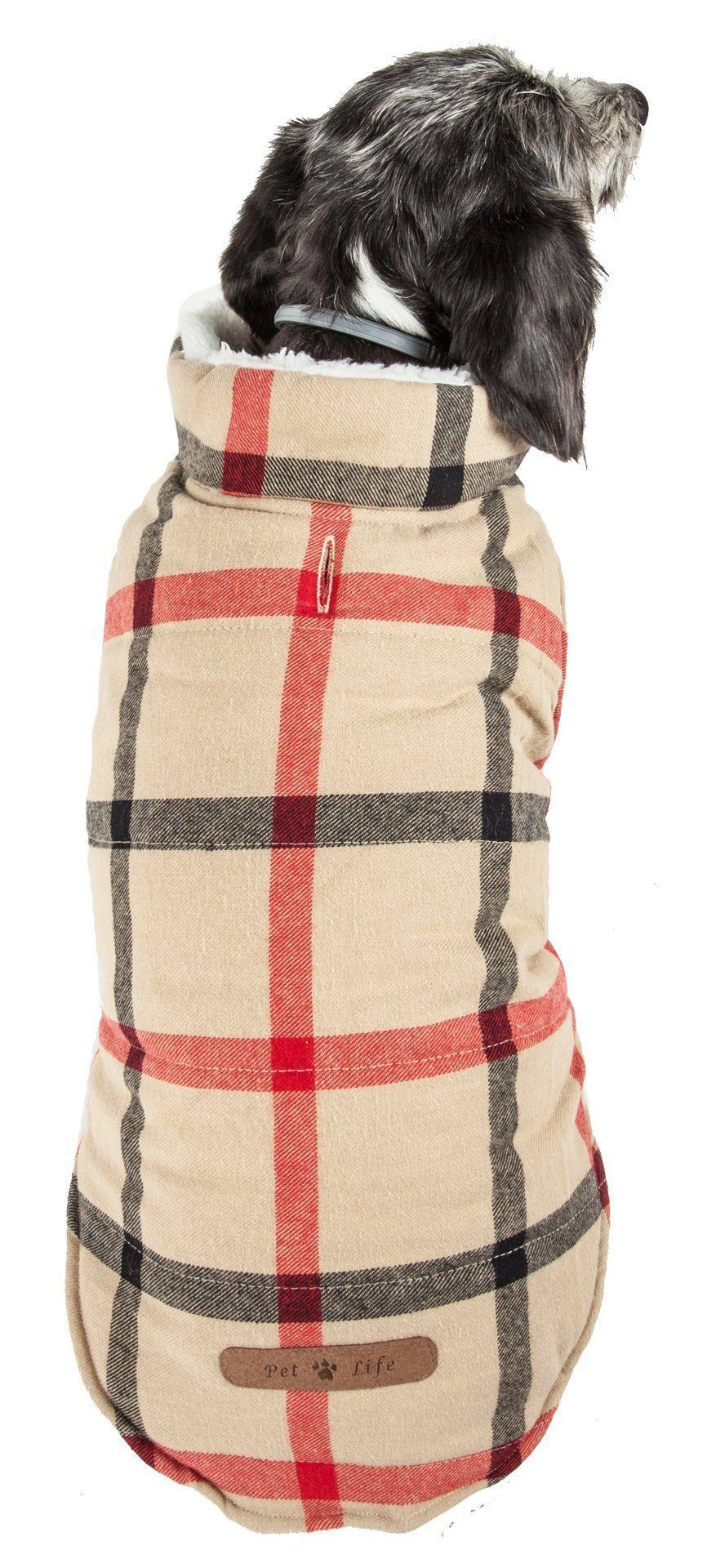 Pet Life Allegiance Classical Insulated Plaid Fashion Dog Jacket