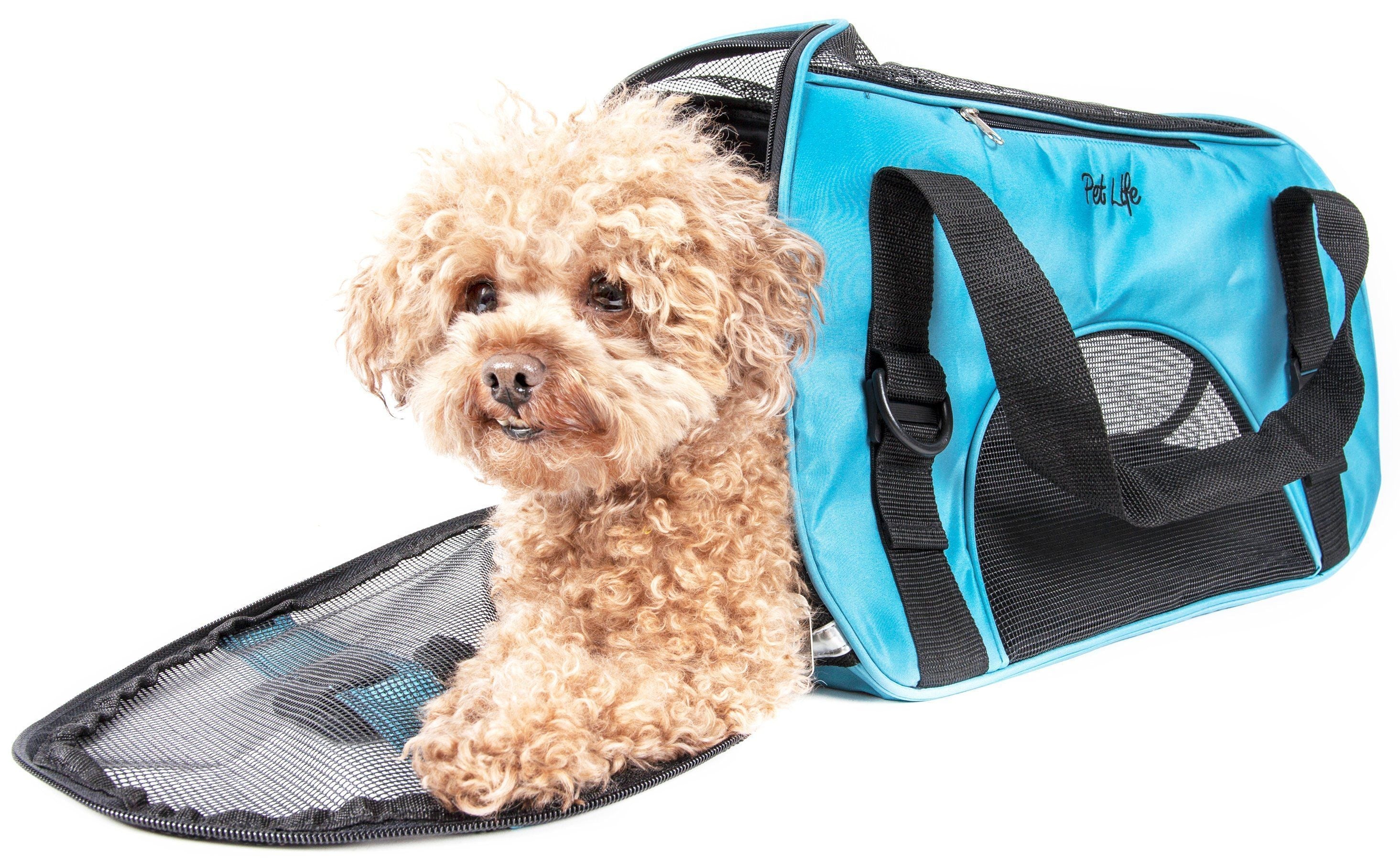 Pet Life ® Altitude Force Airline Approved Sporty Zippered Folding Fashion Pet Dog Carrier