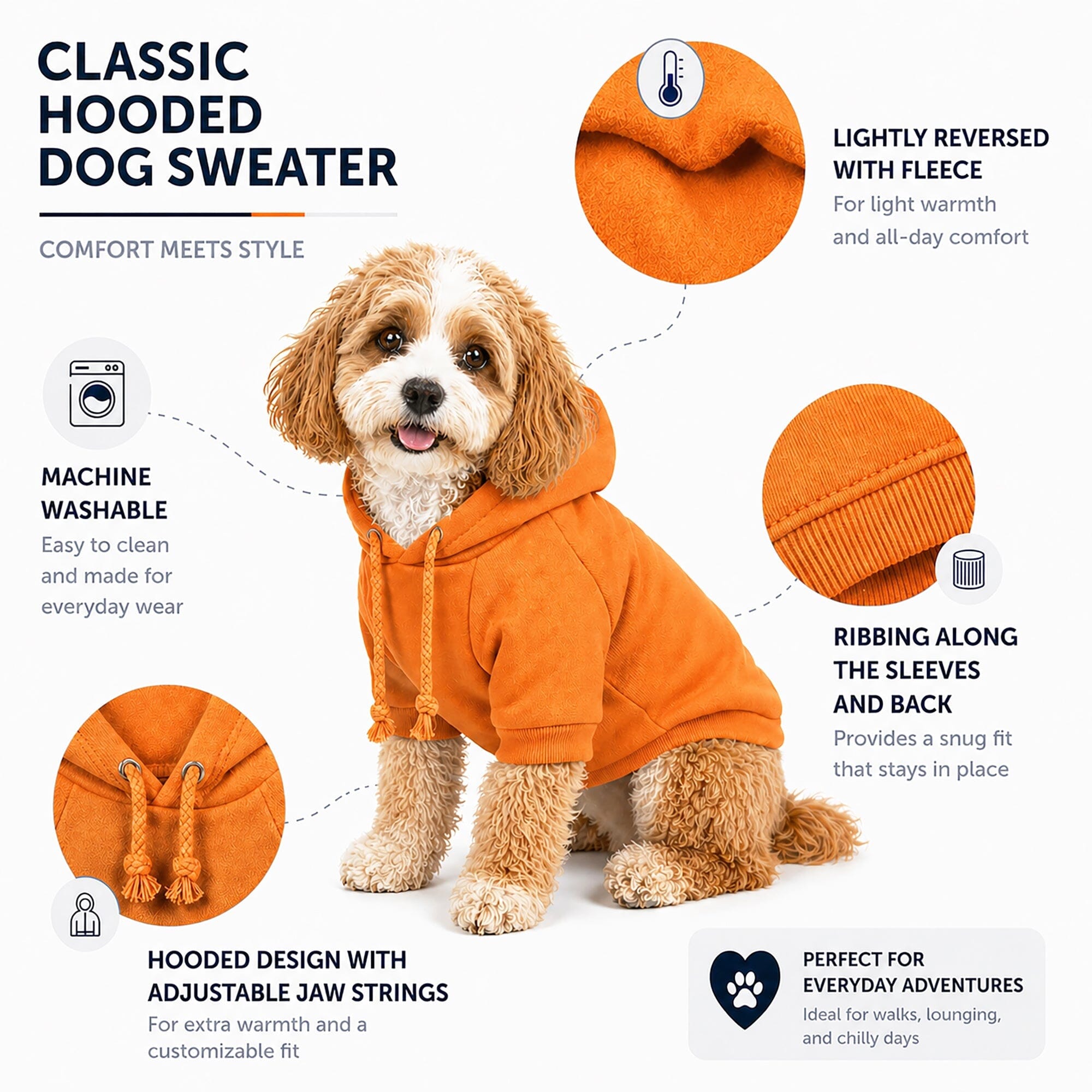 Pet Life American Classic Fashion Plush Cotton Hooded Dog Sweater | HT Animal Supply