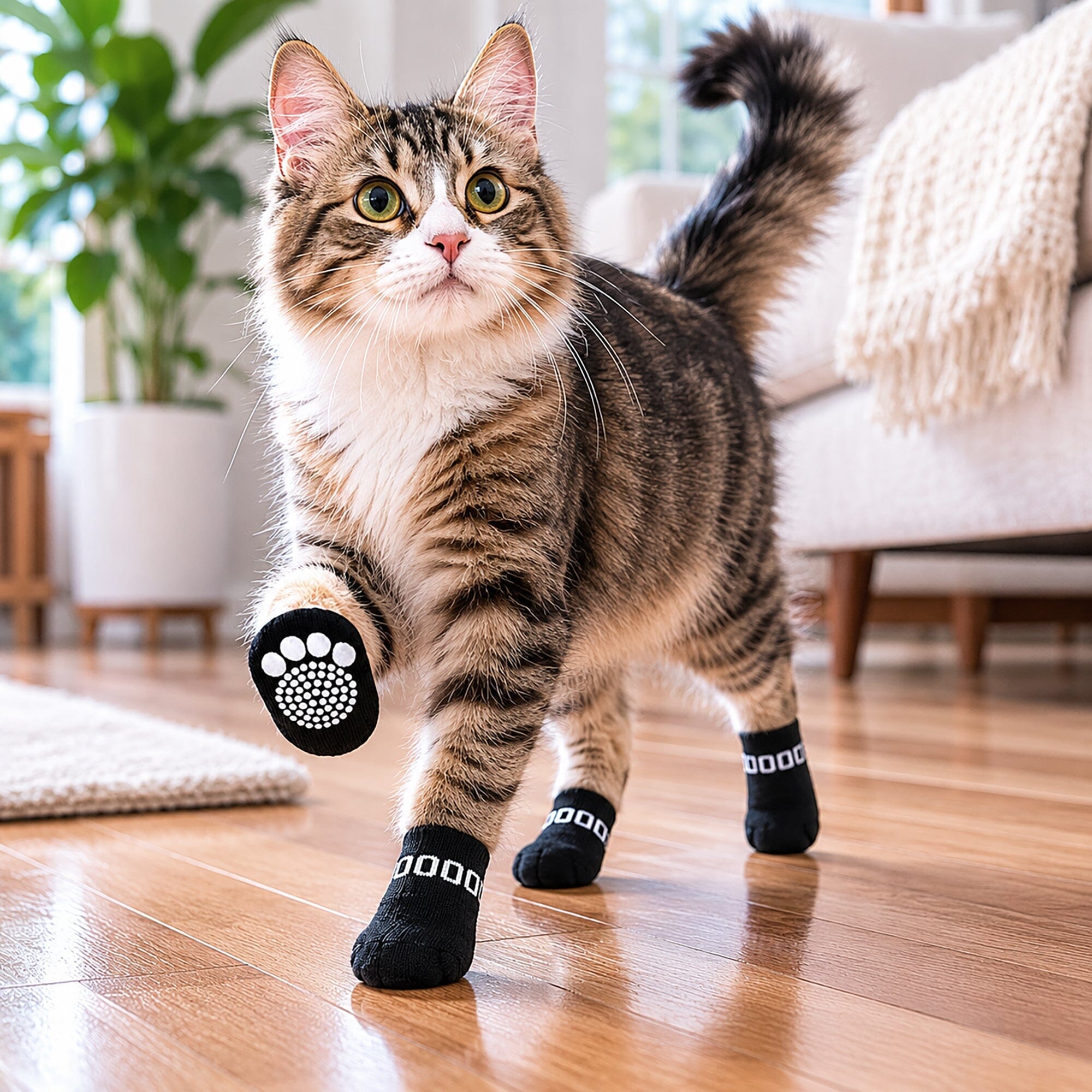 Pet Life Anti-Slip Rubberized Gripped Breathable Stretch Pet Dog Socks - Set of 4 | HT Animal Supply