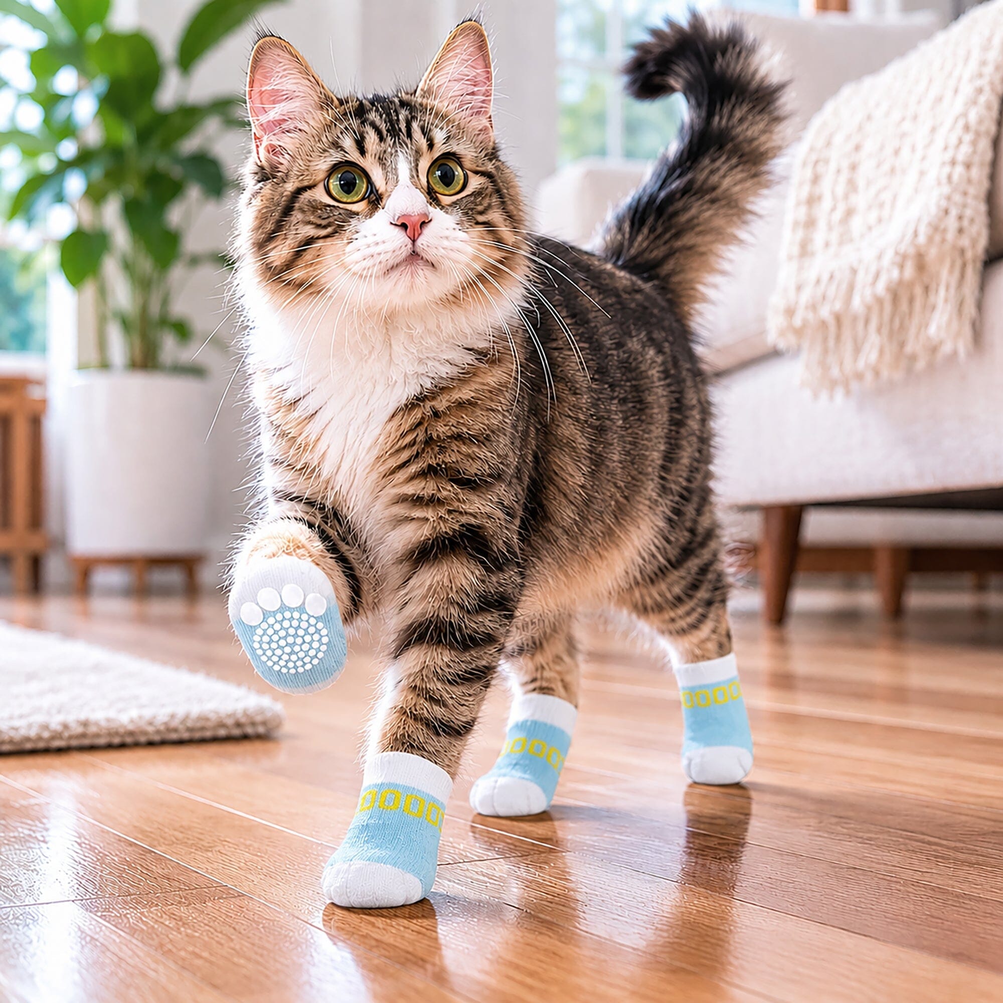 Pet Life Anti-Slip Rubberized Gripped Breathable Stretch Pet Dog Socks - Set of 4 | HT Animal Supply