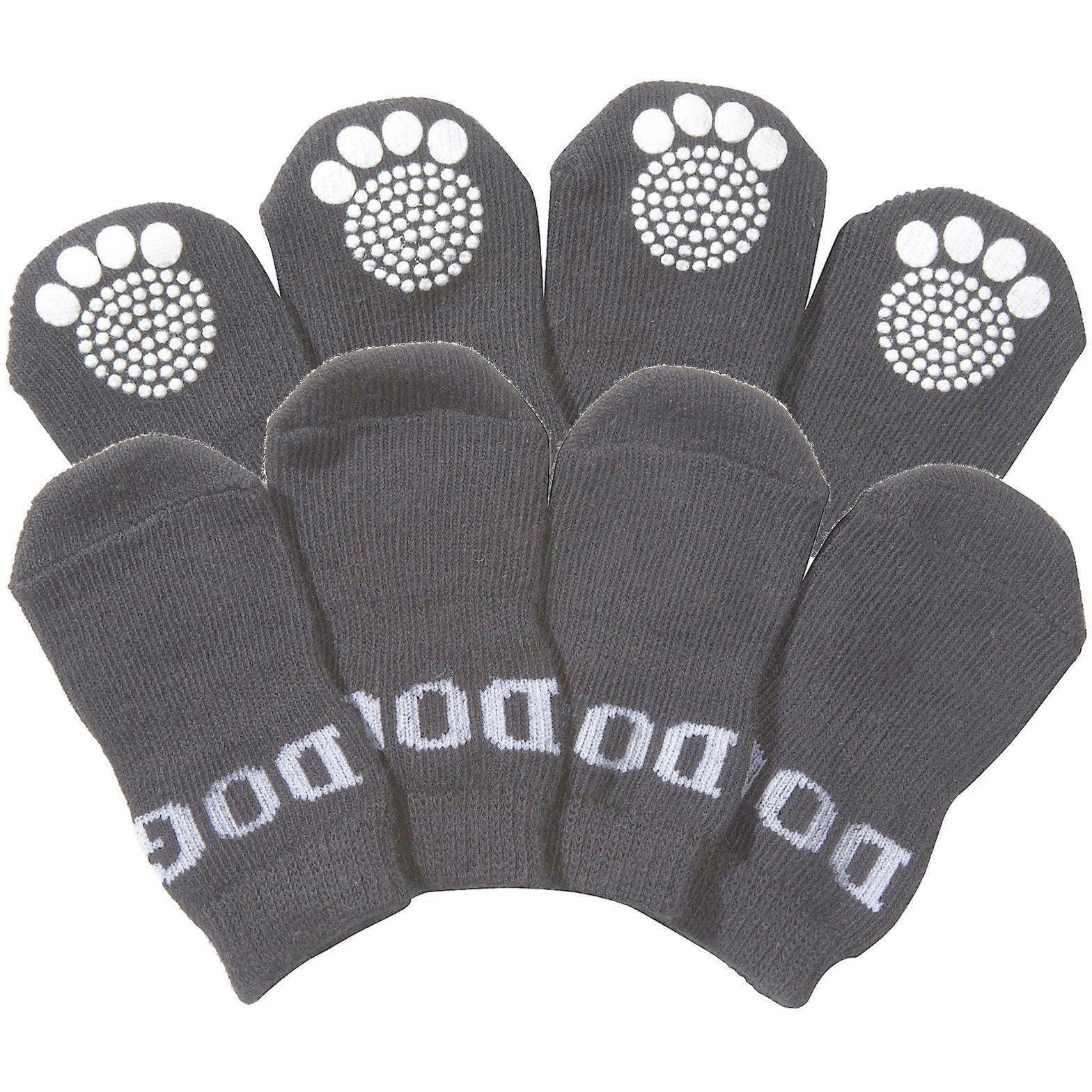 Pet Life Anti-Slip Rubberized Gripped Breathable Stretch Pet Dog Socks - Set of 4