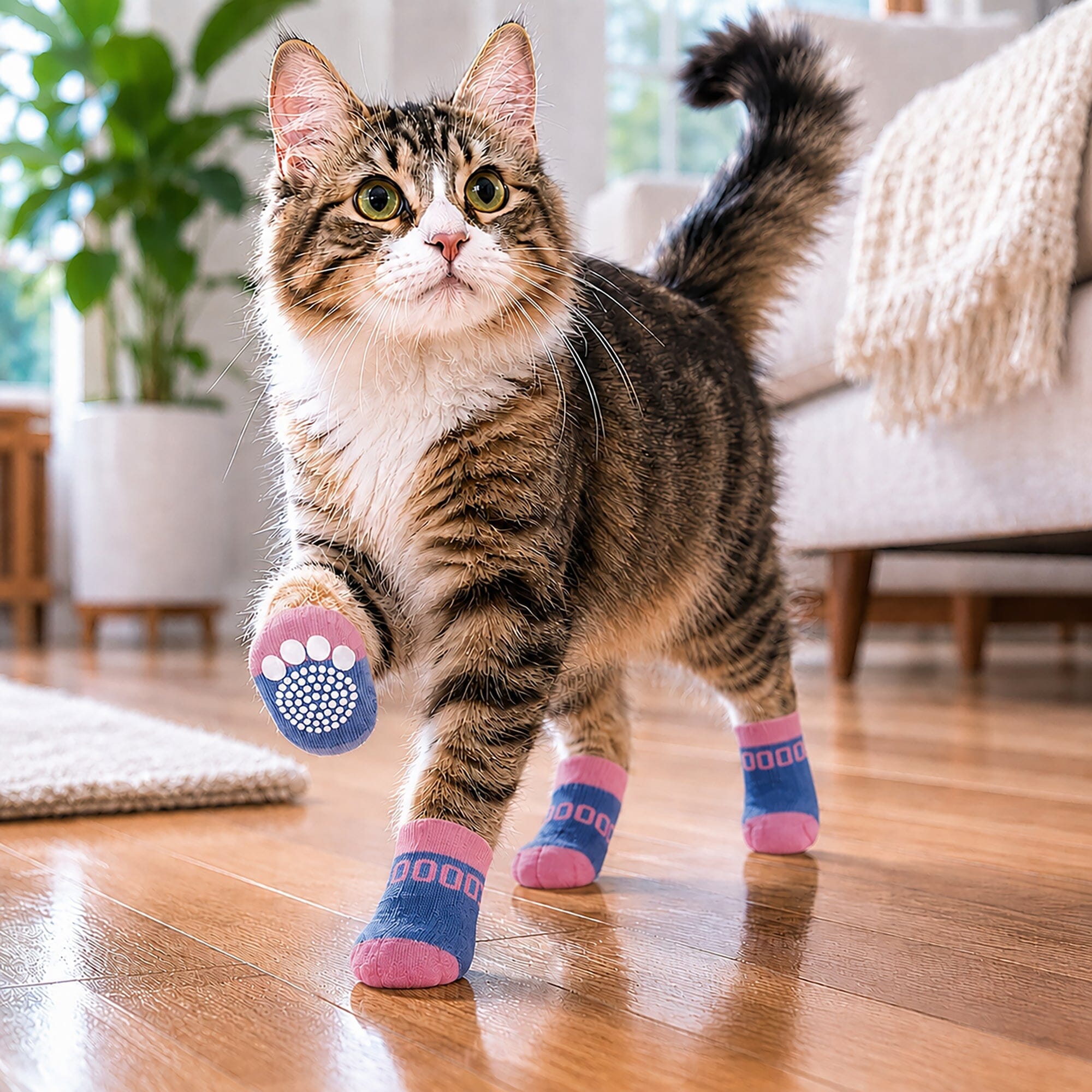 Pet Life Anti-Slip Rubberized Gripped Breathable Stretch Pet Dog Socks - Set of 4 | HT Animal Supply