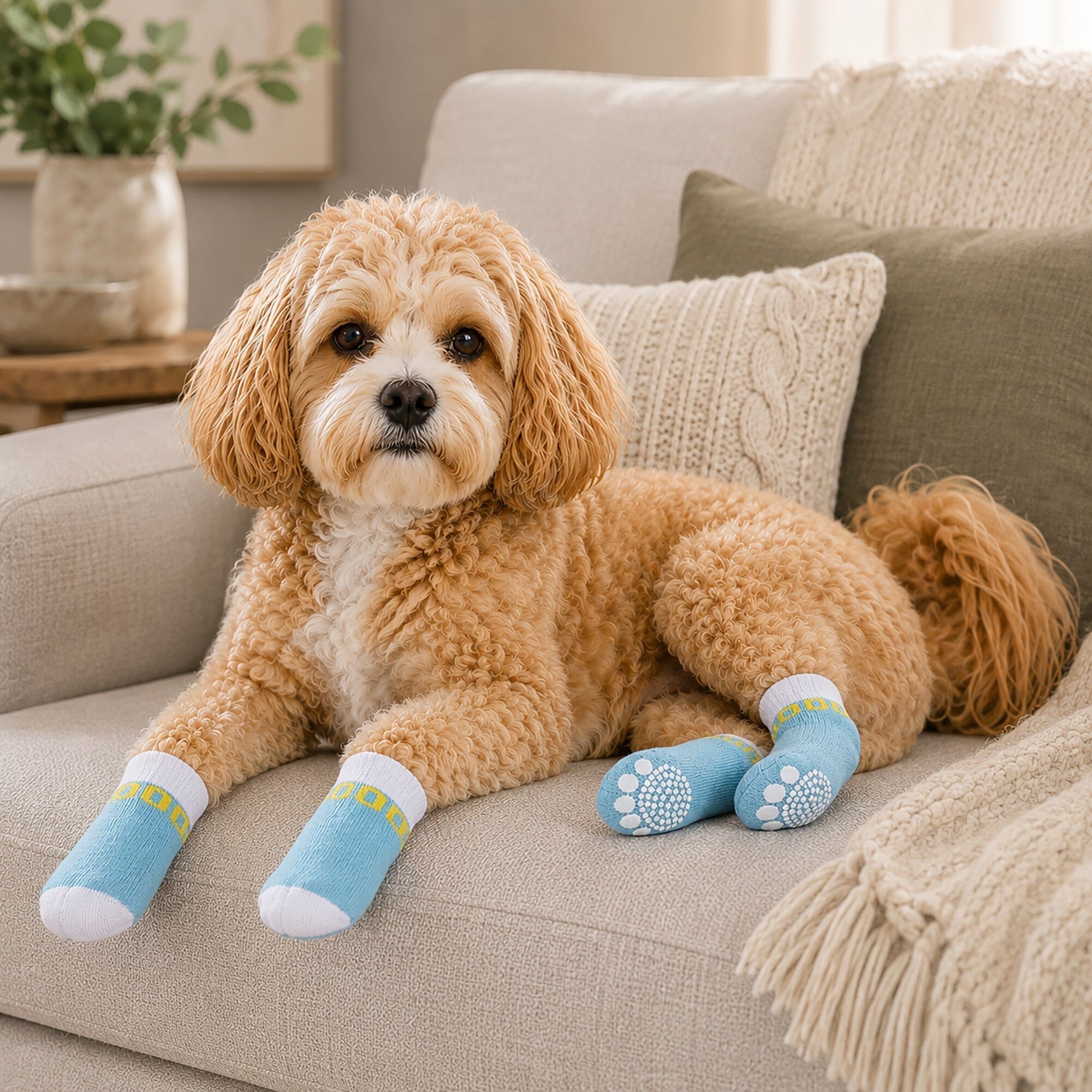 Pet Life Anti-Slip Rubberized Gripped Breathable Stretch Pet Dog Socks - Set of 4 | HT Animal Supply