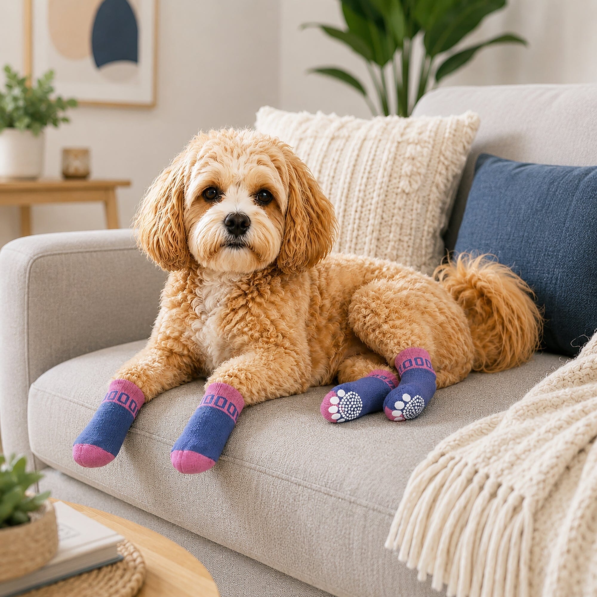 Pet Life Anti-Slip Rubberized Gripped Breathable Stretch Pet Dog Socks - Set of 4 | HT Animal Supply