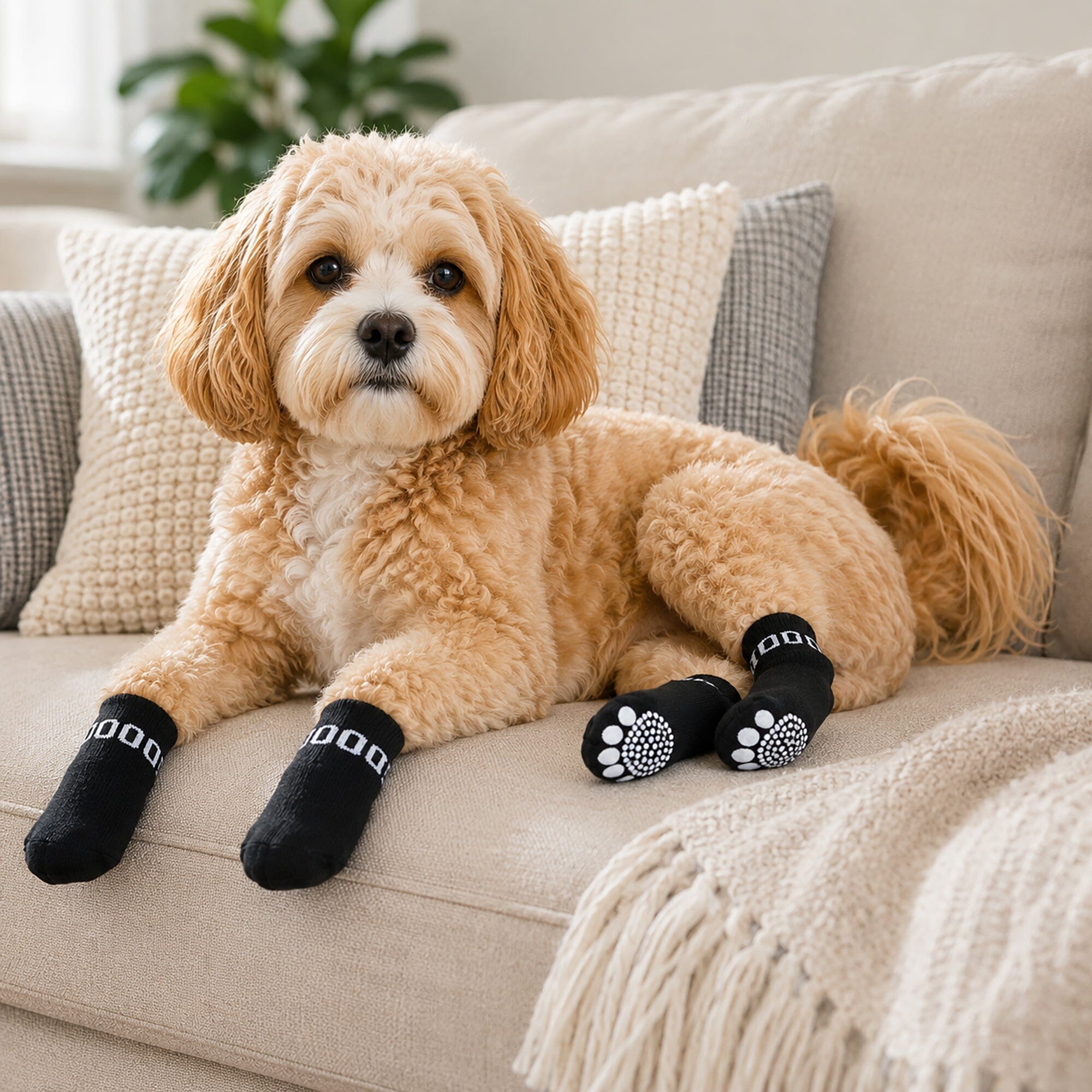 Pet Life Anti-Slip Rubberized Gripped Breathable Stretch Pet Dog Socks - Set of 4 | HT Animal Supply
