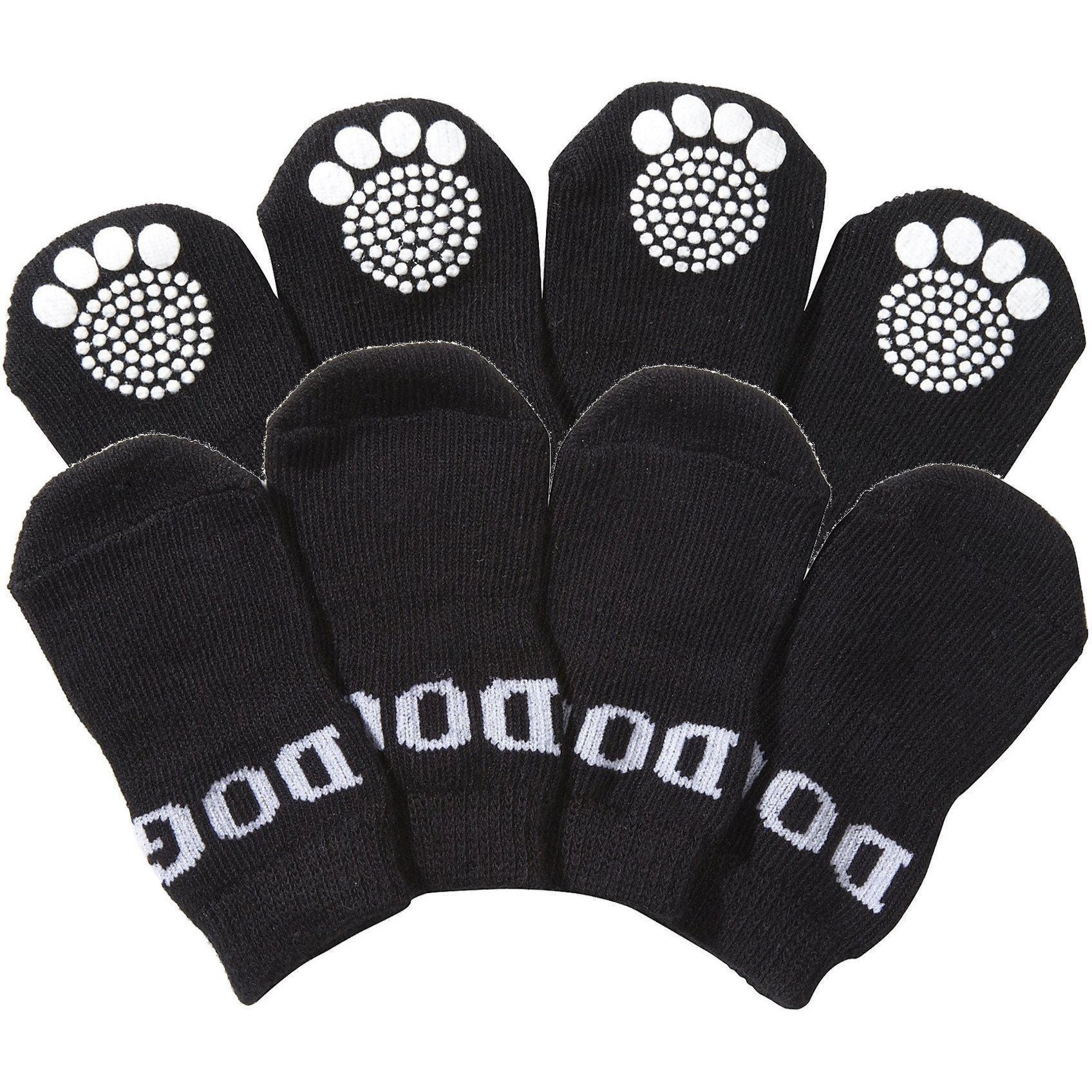 Pet Life Anti-Slip Rubberized Gripped Breathable Stretch Pet Dog Socks - Set of 4