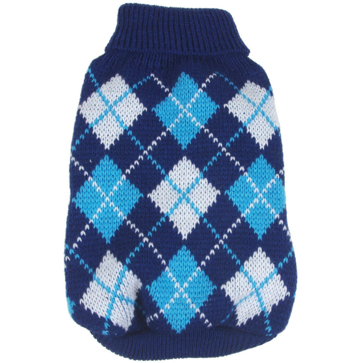 Pet Life Argyle Style Ribbed Knitted Fashion Designer Dog Sweater