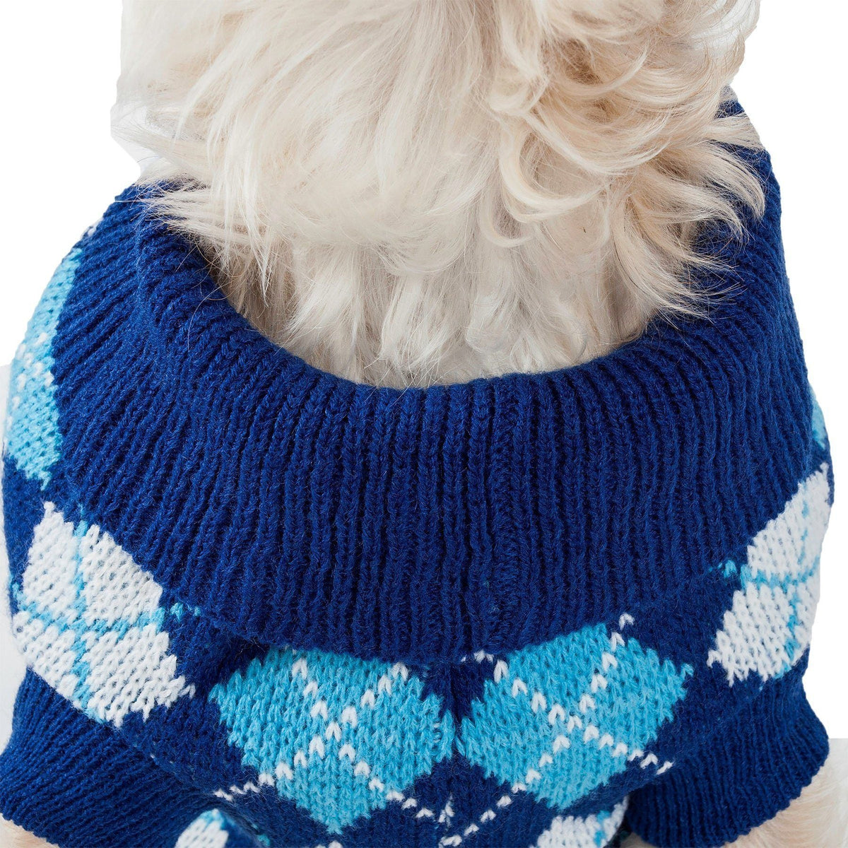 Pet Life Argyle Style Ribbed Knitted Fashion Designer Dog Sweater