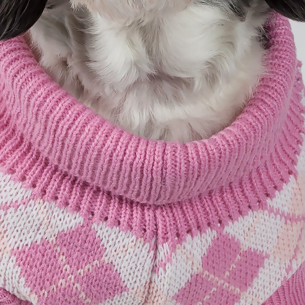 Pet Life Argyle Style Ribbed Knitted Fashion Designer Dog Sweater