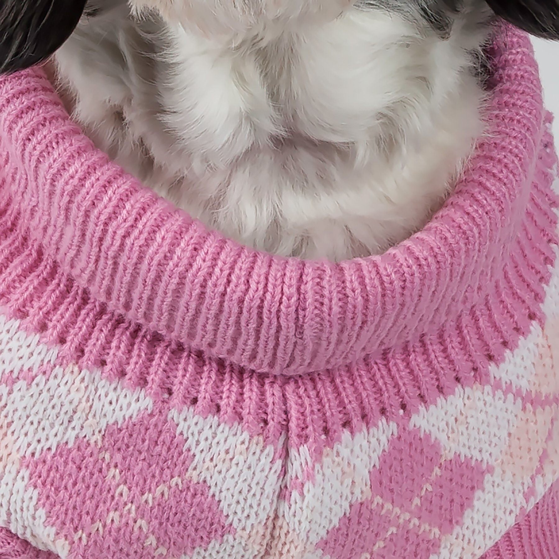 Pet Life Argyle Style Ribbed Knitted Fashion Designer Dog Sweater