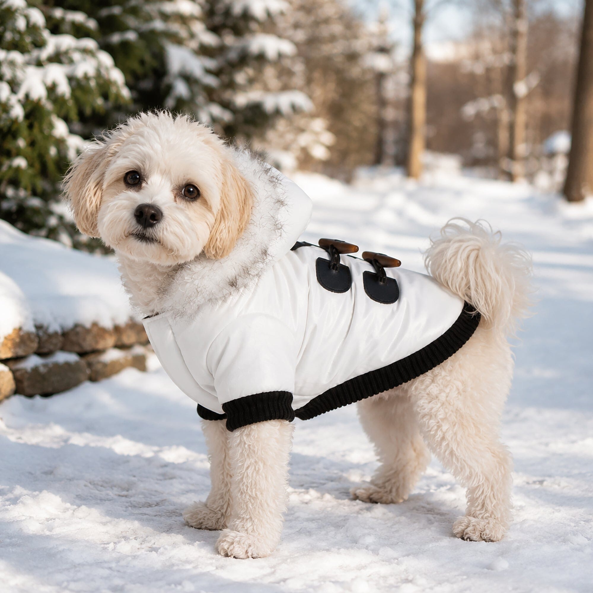 Pet Life Aspen Winter-White 3M Insulated Fashion Pet Parka Dog Coat | HT Animal Supply