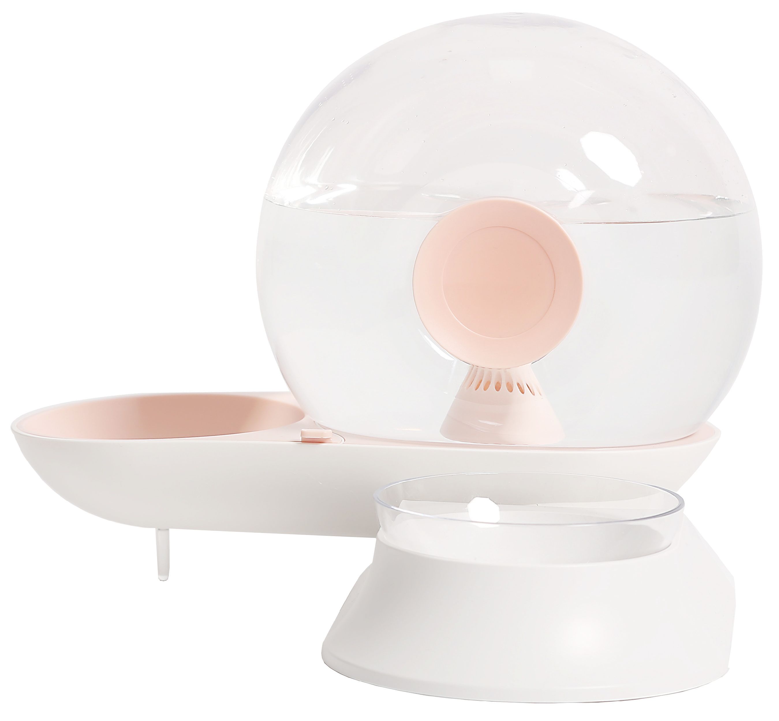 Pet Life Auto-Myst Snail Shaped 2-in-1 Automated Gravity Pet Filtered Water Dispenser and Food Bowl