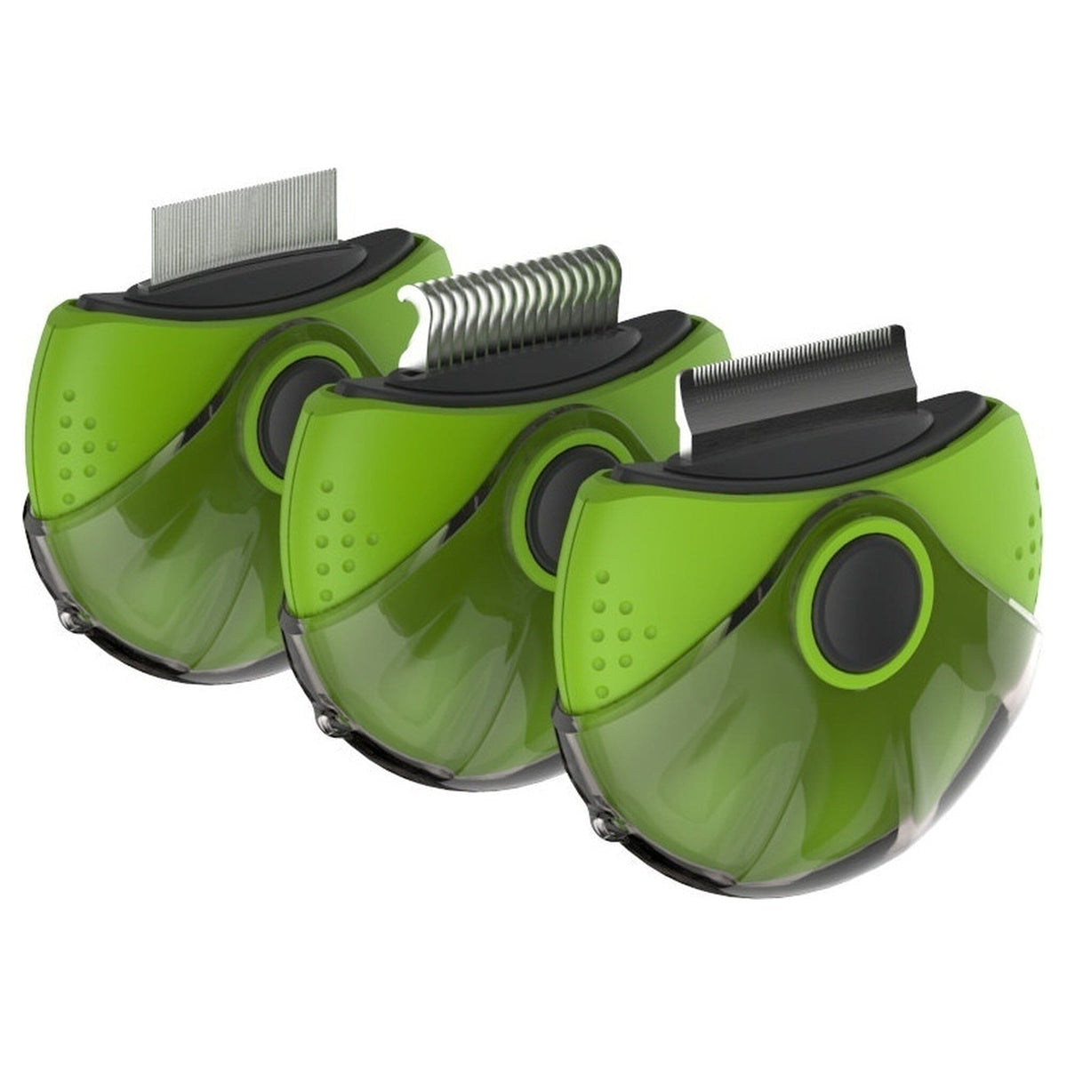 Pet Life Axler Triple Rotating Rake Deshedder and Dematting Grooming Pet Comb