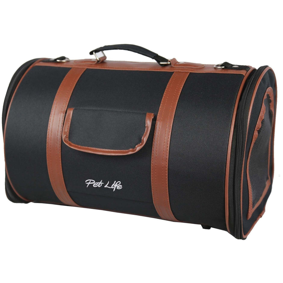 Pet Life Bark Avenue Cylindrical Airline Approved Fashion Designer Posh Pet Dog Carrier