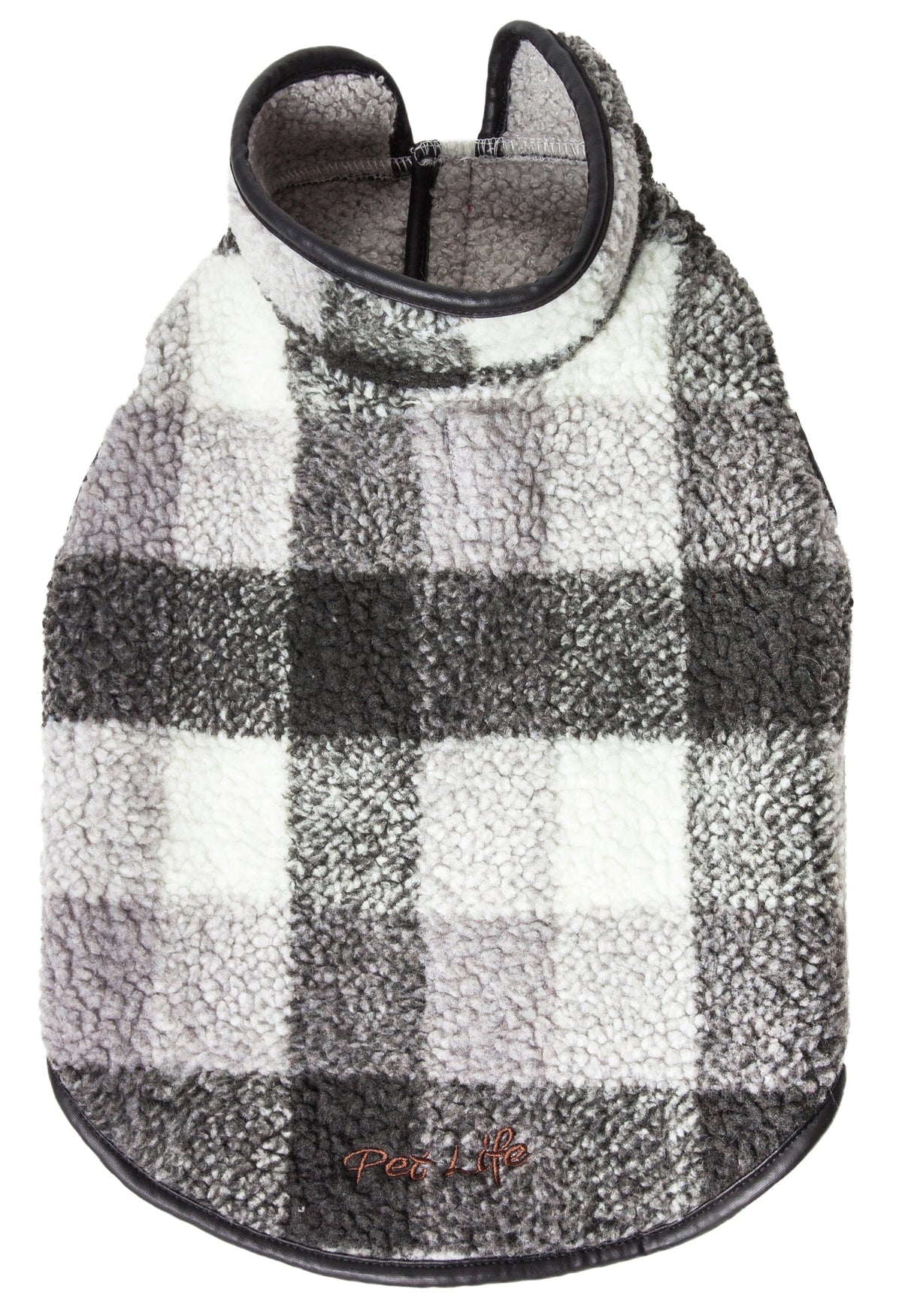 Pet Life Black Boxer Classical Fashion Insulated Plaid Dog Coat | HT Animal Supply