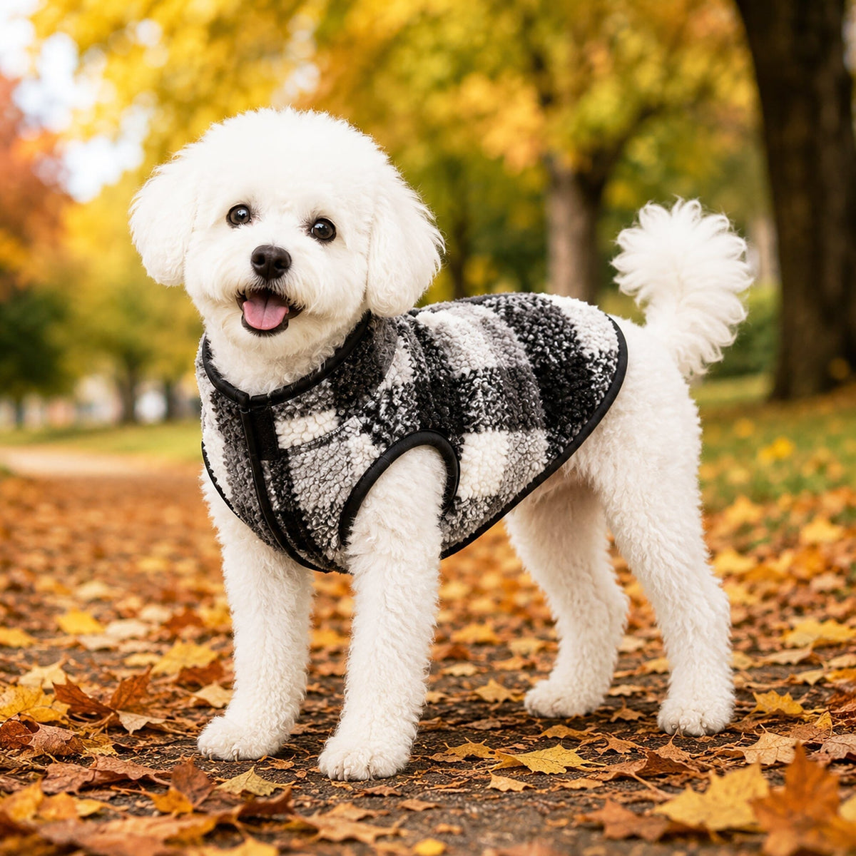 Pet Life Black Boxer Classical Fashion Insulated Plaid Dog Coat | HT Animal Supply