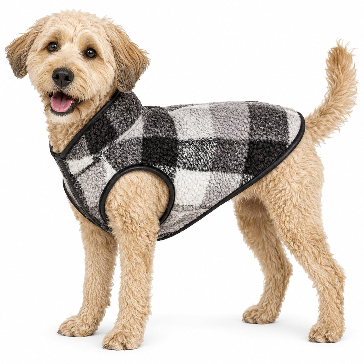 Pet Life Black Boxer Classical Fashion Insulated Plaid Dog Coat | HT Animal Supply