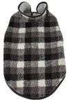 Pet Life Black Boxer Classical Fashion Insulated Plaid Dog Coat