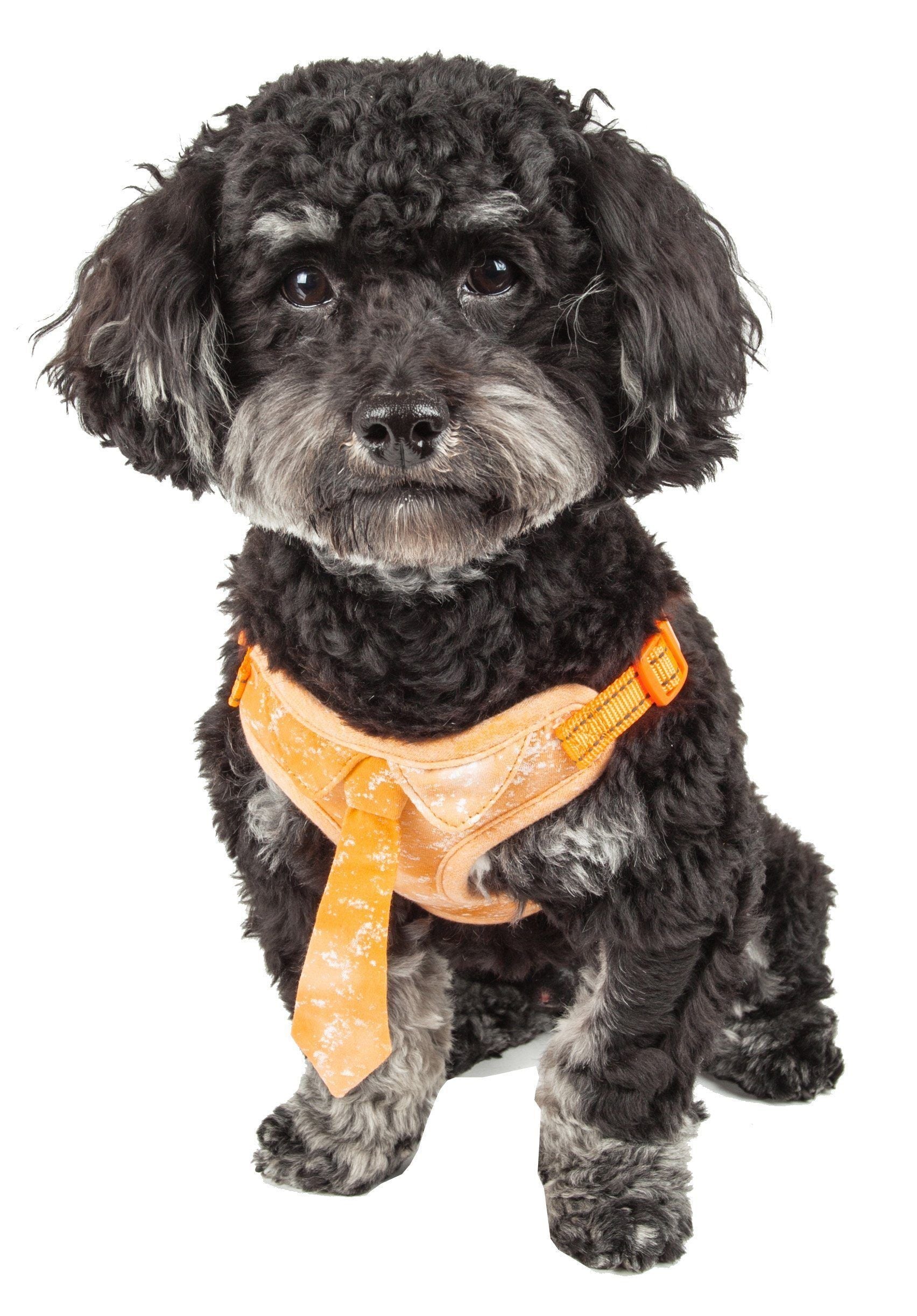 Pet Life Bonatied Mesh Reversed Adjustable Fashion Dog Harness W/ Designer Neck Tie