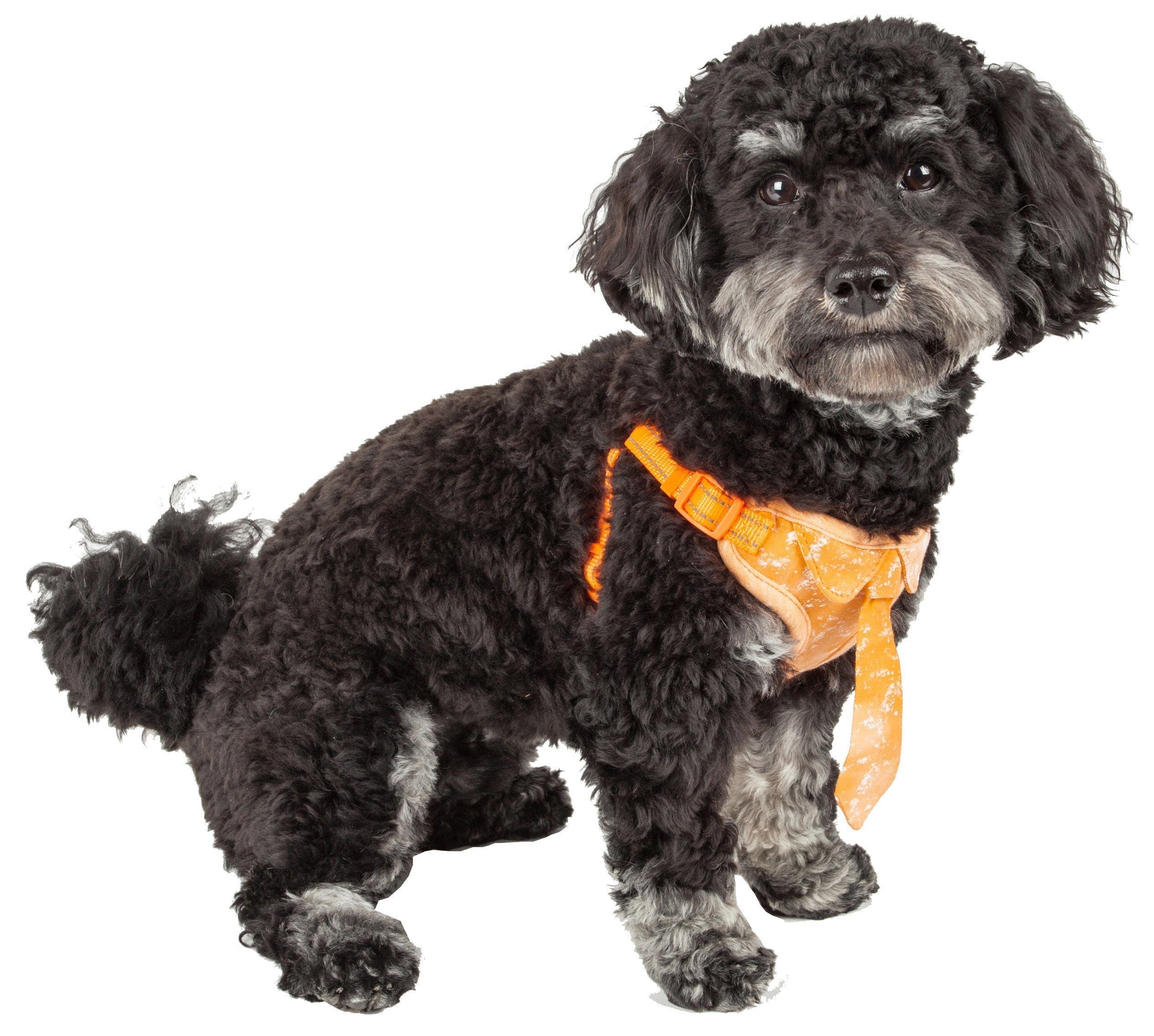Pet Life Bonatied Mesh Reversed Adjustable Fashion Dog Harness W/ Designer Neck Tie