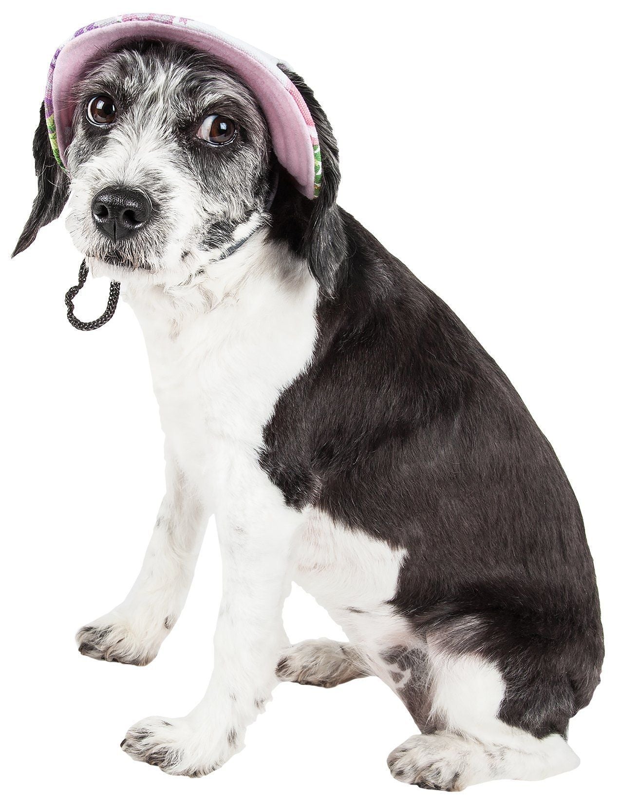 Pet Life Botanic Bark Floral UV Protectant Adjustable Fashion Canopy Brimmed Dog Hat Cap