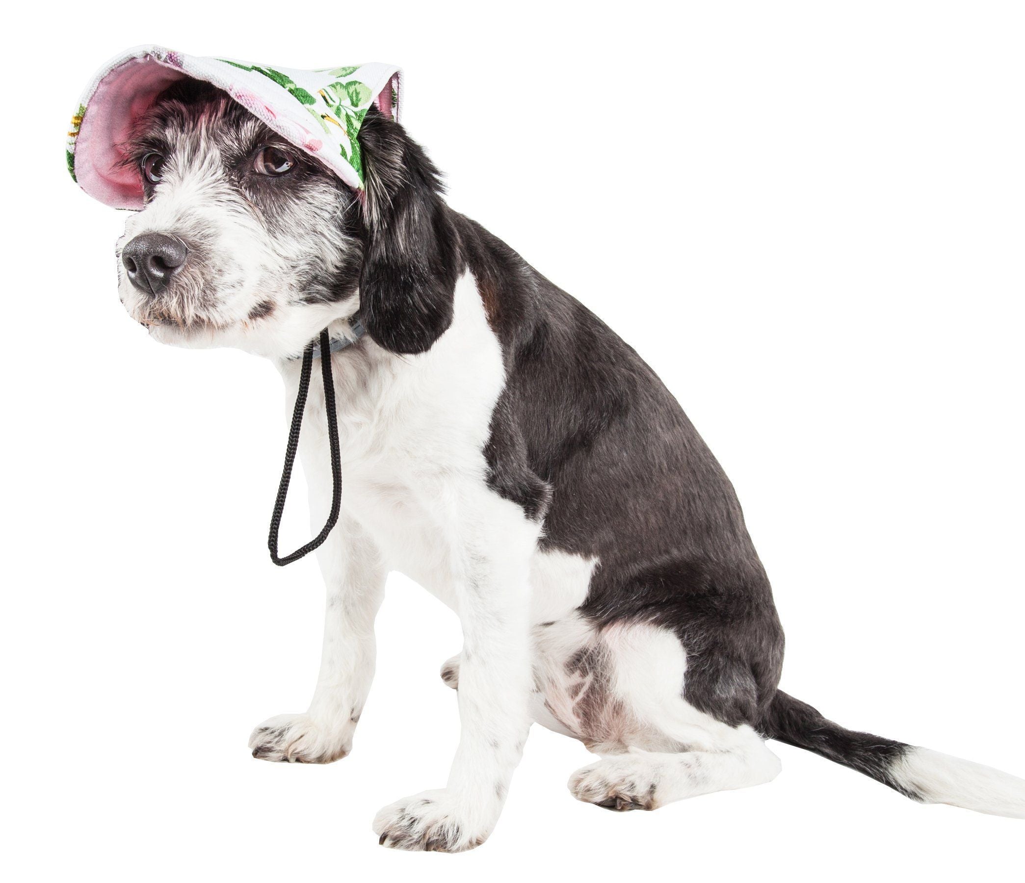 Pet Life Botanic Bark Floral Uv Protectant Adjustable Fashion Dog Hat Cap