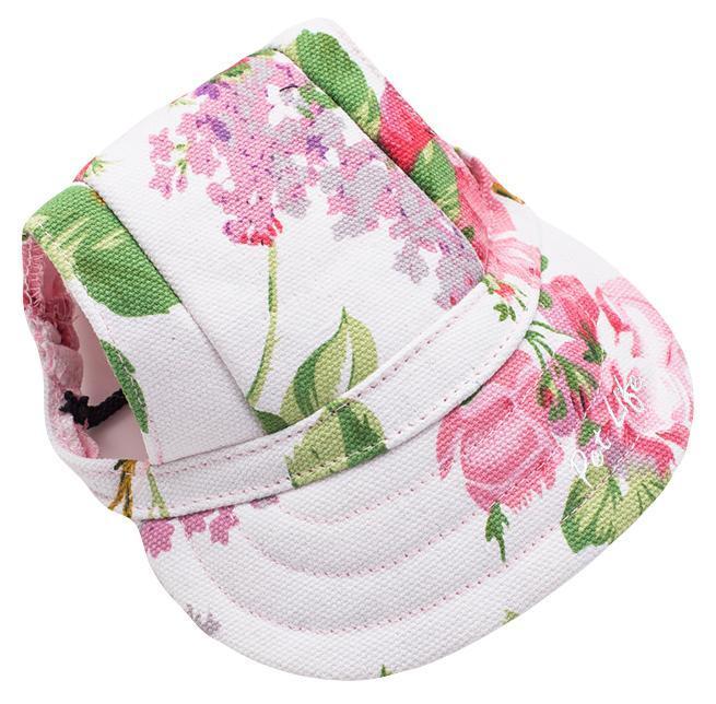 Pet Life Botanic Bark Floral Uv Protectant Adjustable Fashion Dog Hat Cap