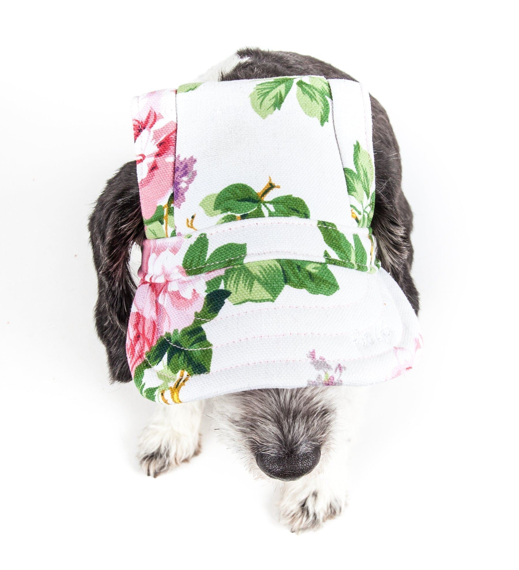 Pet Life Botanic Bark Floral Uv Protectant Adjustable Fashion Dog Hat Cap