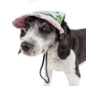 Pet Life ®  Botanic Bark Floral Uv Protectant Adjustable Fashion Dog Hat Cap
