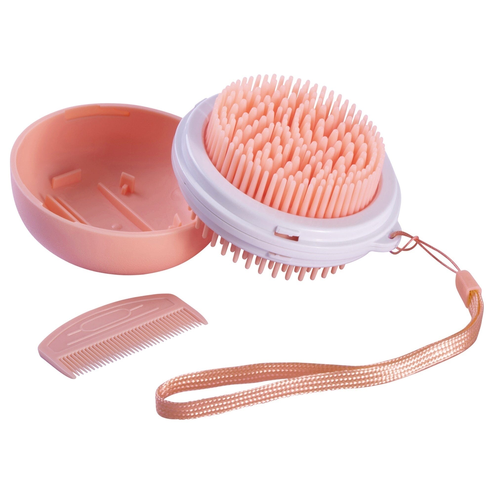 Pet Life Bravel 3-in-1 Travel Pocketed Dual Grooming Brush and Pet Comb | HT Animal Supply