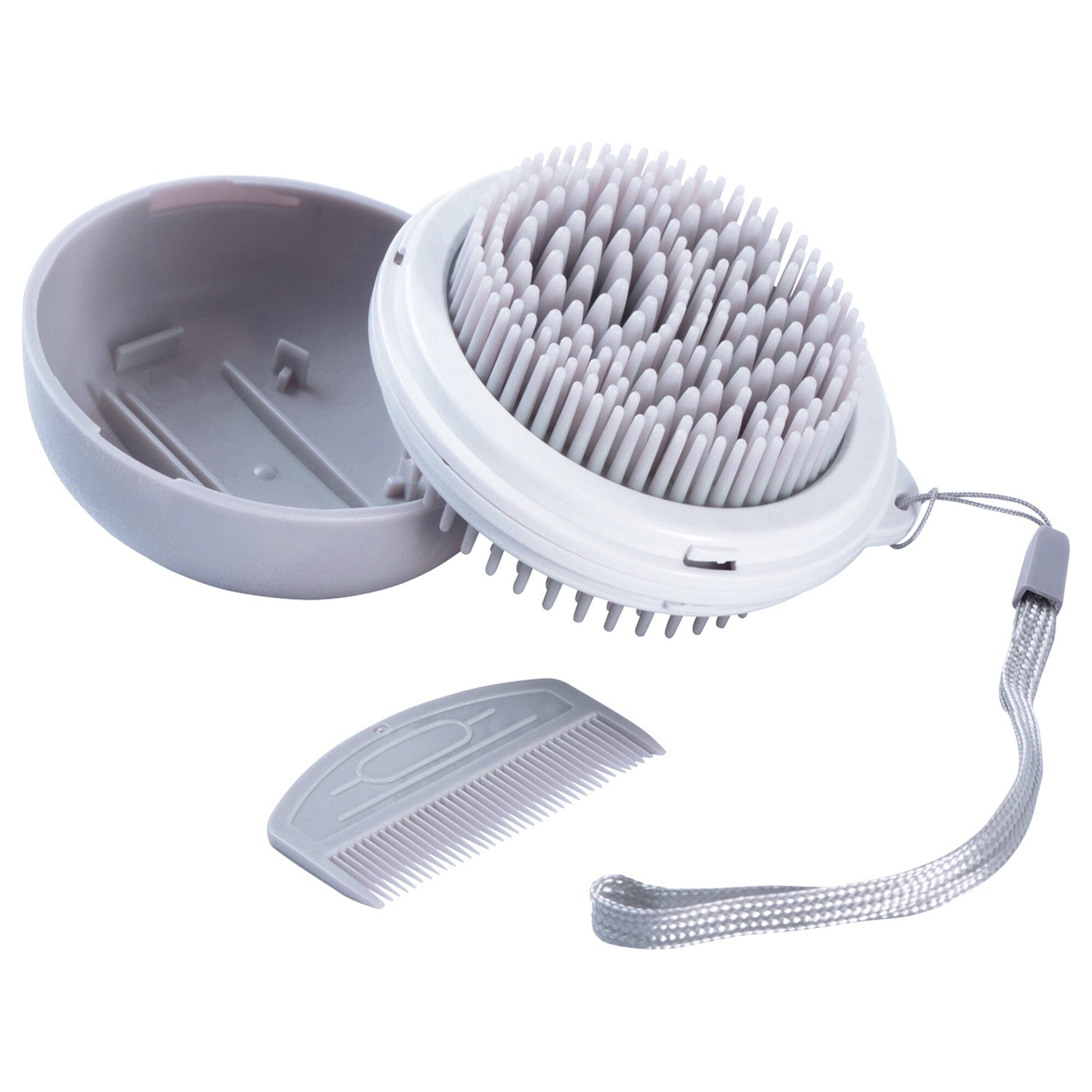Pet Life Bravel 3-in-1 Travel Pocketed Dual Grooming Brush and Pet Comb | HT Animal Supply