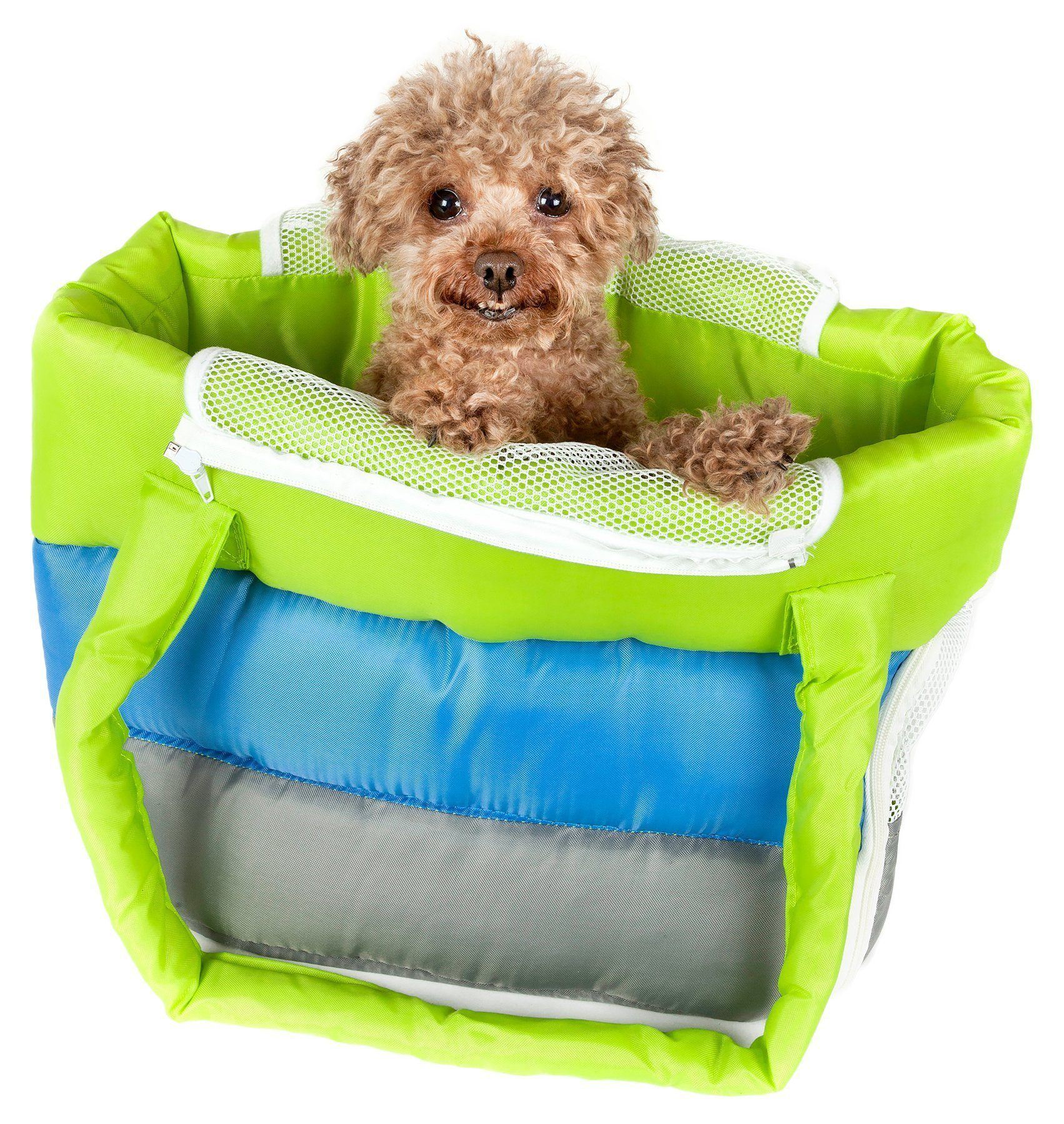 Pet Life Bubble-Poly Tri-Colored Winter Insulated Fashion Designer Pet Dog Carrier