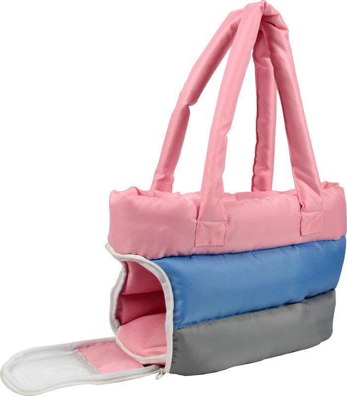 Pet Life Bubble-Poly Tri-Colored Winter Insulated Fashion Designer Pet Dog Carrier