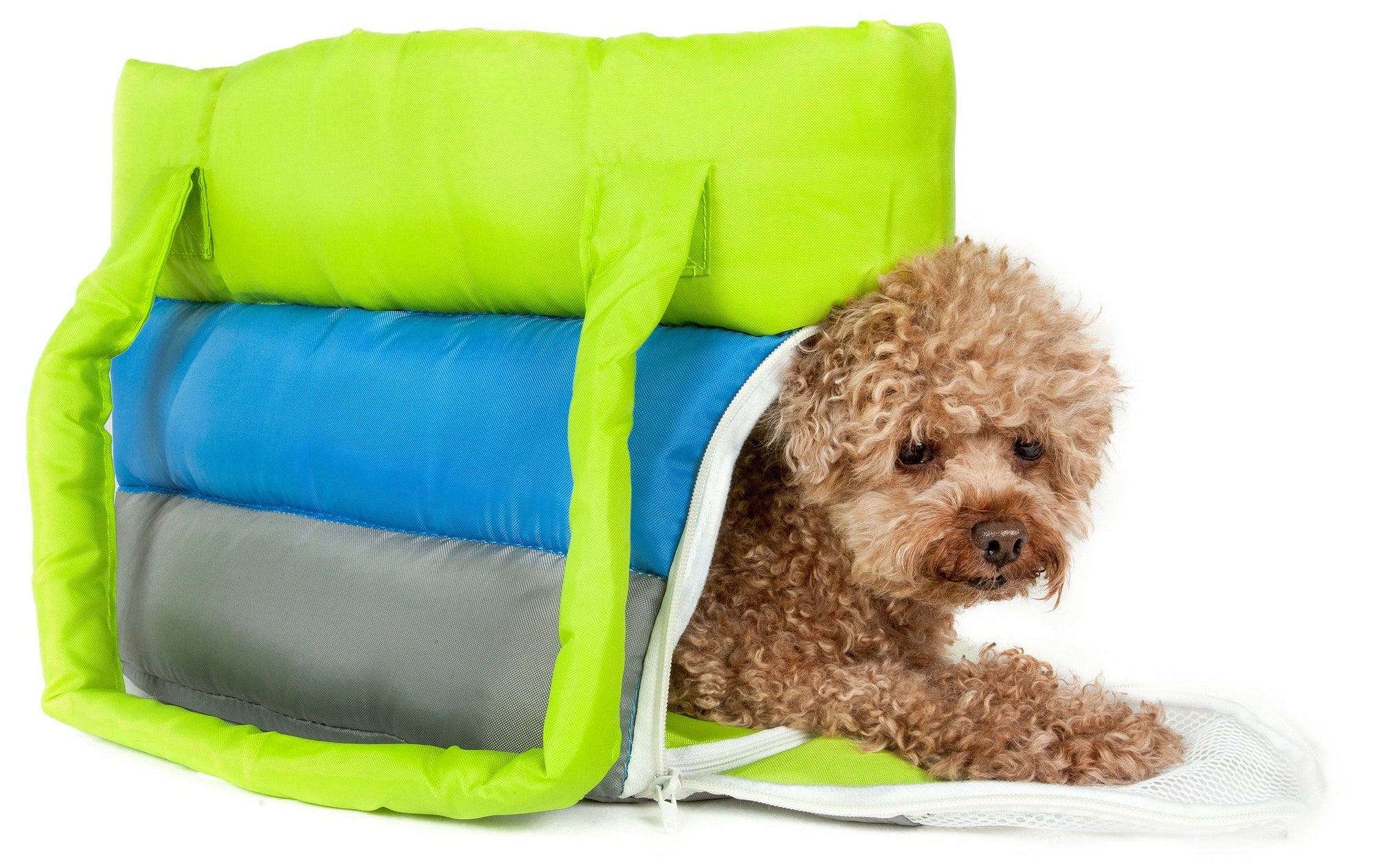 Pet Life Bubble-Poly Tri-Colored Winter Insulated Fashion Designer Pet Dog Carrier