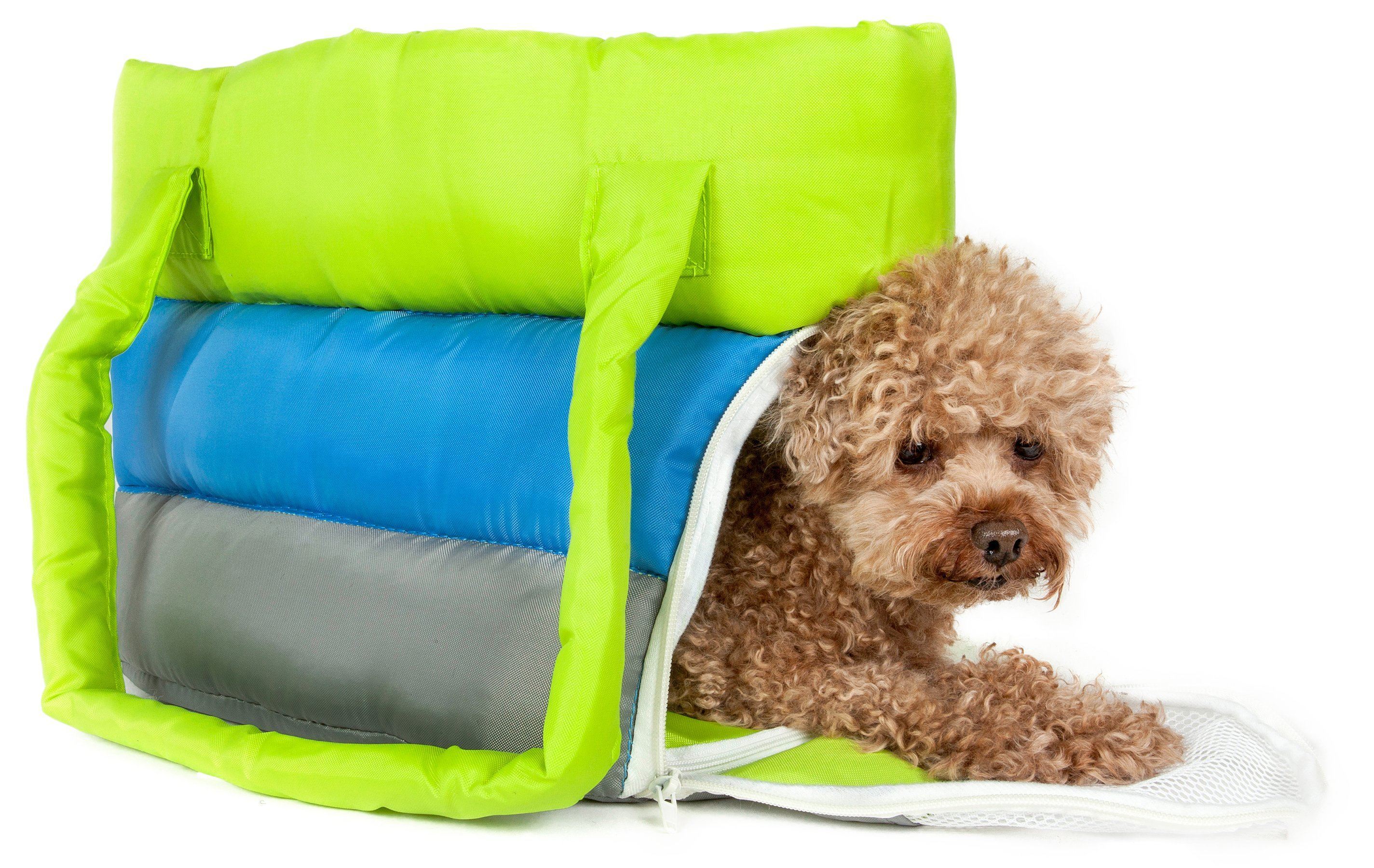 Pet Life Bubble-Poly Tri-Colored Winter Insulated Fashion Designer Pet Dog Carrier
