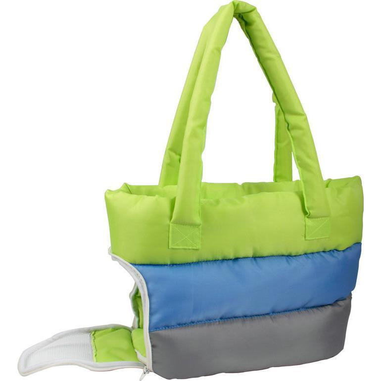 Pet Life Bubble-Poly Tri-Colored Winter Insulated Fashion Designer Pet Dog Carrier