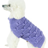 Pet Life ® Butterfly Stitched Heavy Cable Knitted Fashion Turtle Neck Dog Sweater