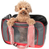 Pet Life ® Candy Cane striped Fashion Designer Travel Pet Dog Carrier
