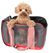 Pet Life Candy Cane striped Fashion Designer Travel Pet Dog Carrier