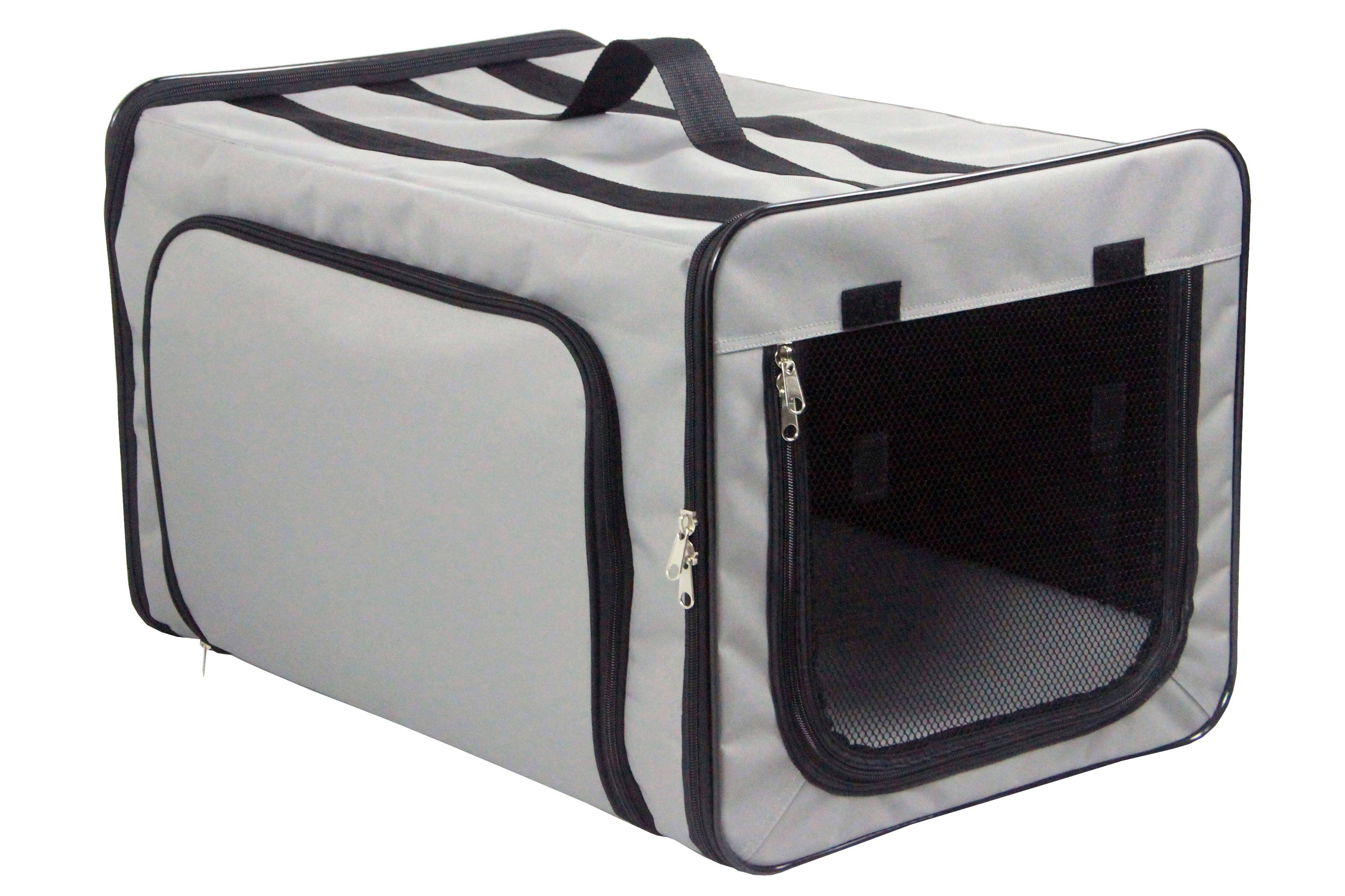 Pet Life Capacious Dual-Sided Expandable Spacious Wire Folding Collapsible Lightweight Pet Dog Crate Carrier House